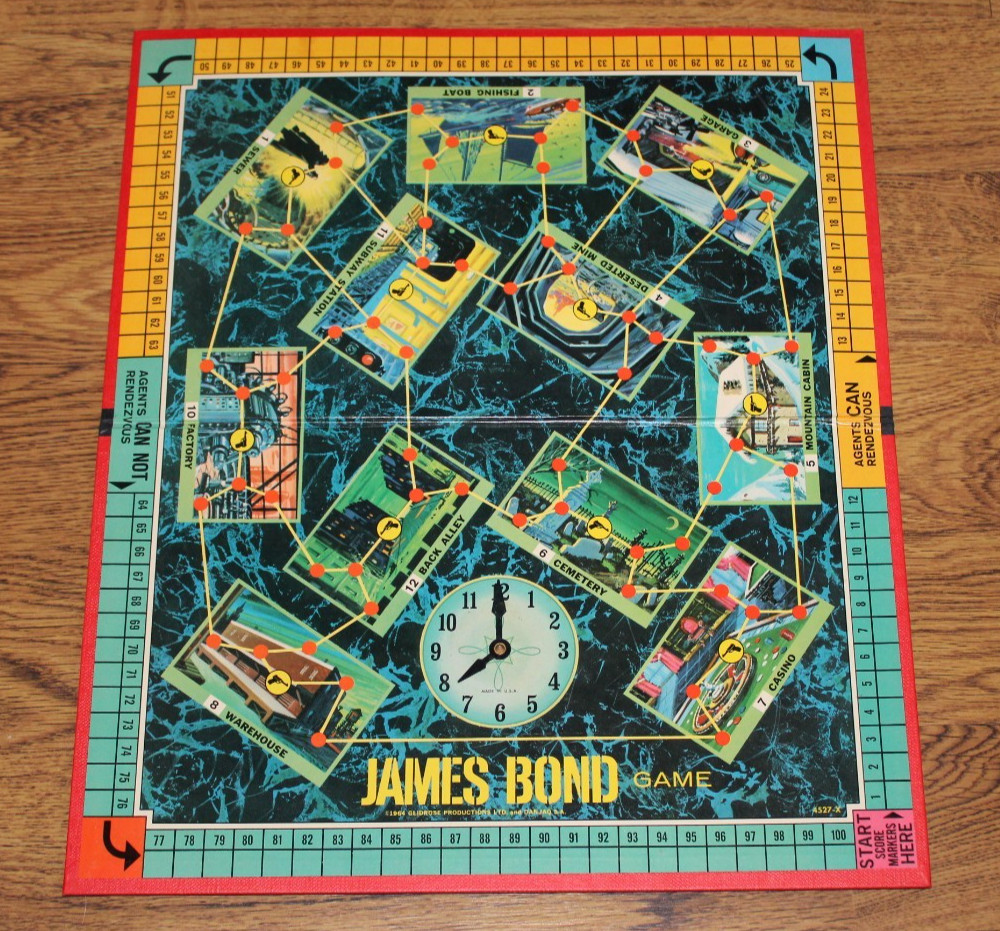 James Bond Secret Agent 007 Board Game 1964 Milton Bradley Incomplete For Parts