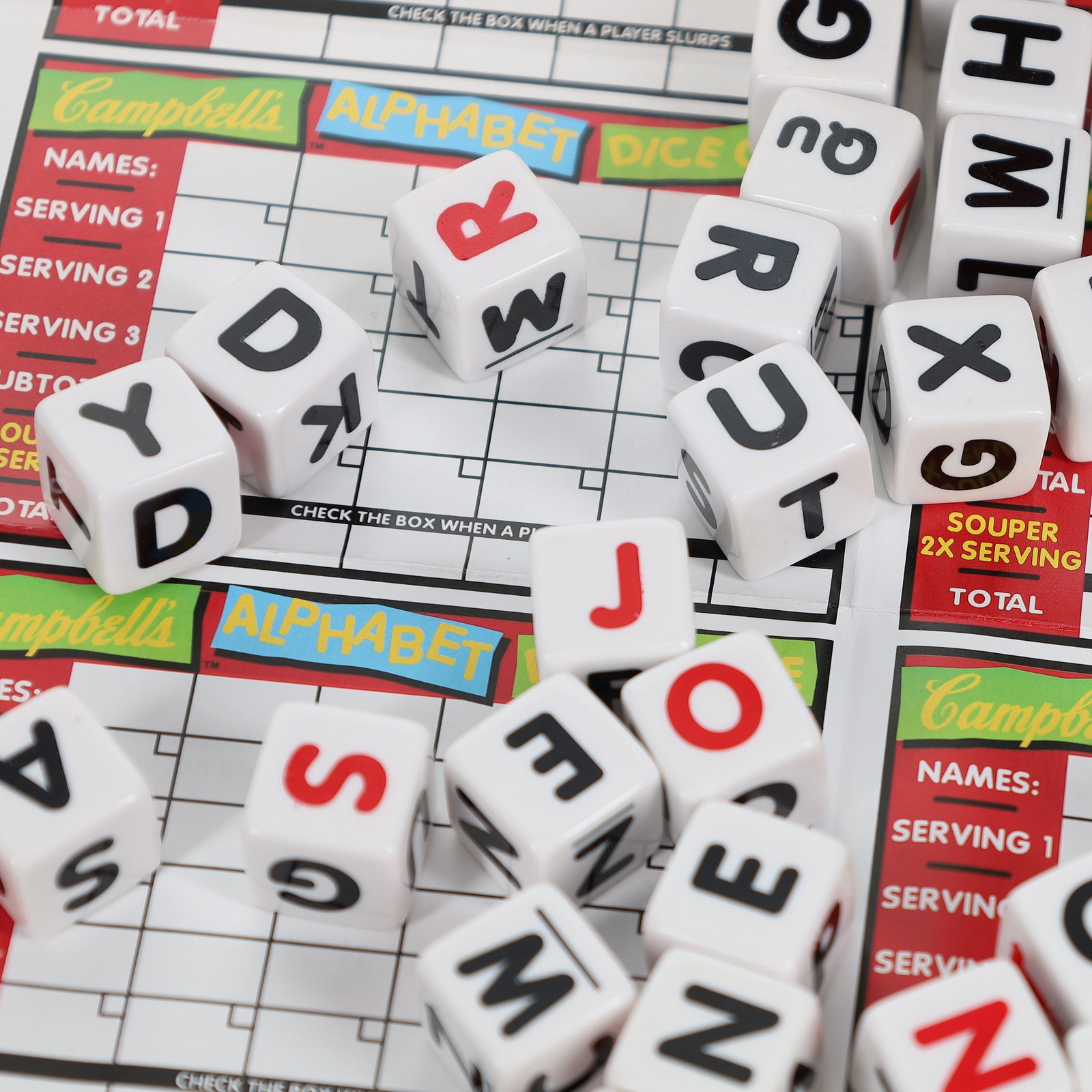 TDC Games Campbell’s Alphabet Dice Word Game