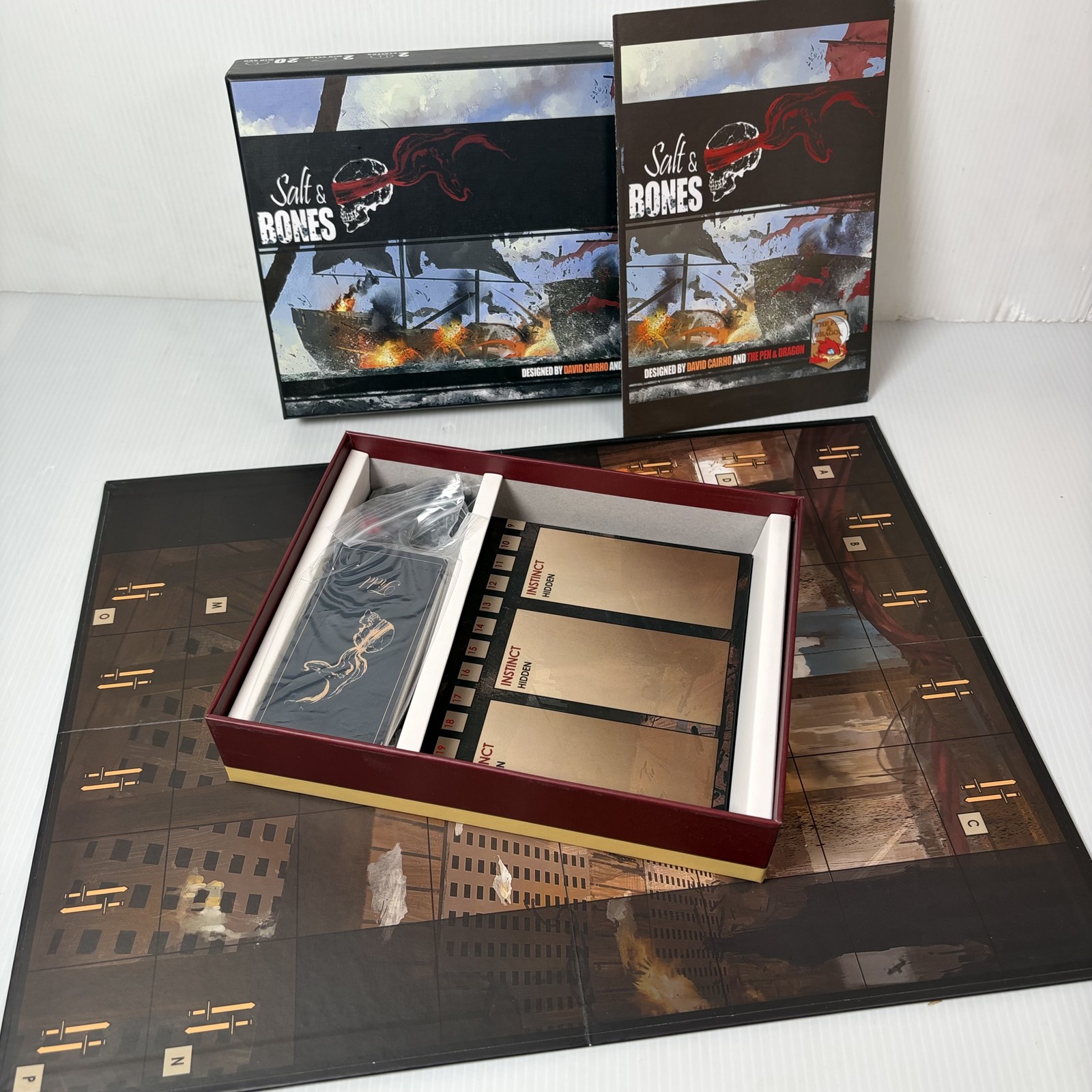 Salt & Bones Board Game The Pen & Dragon 2 Player Naval Combat Strategy