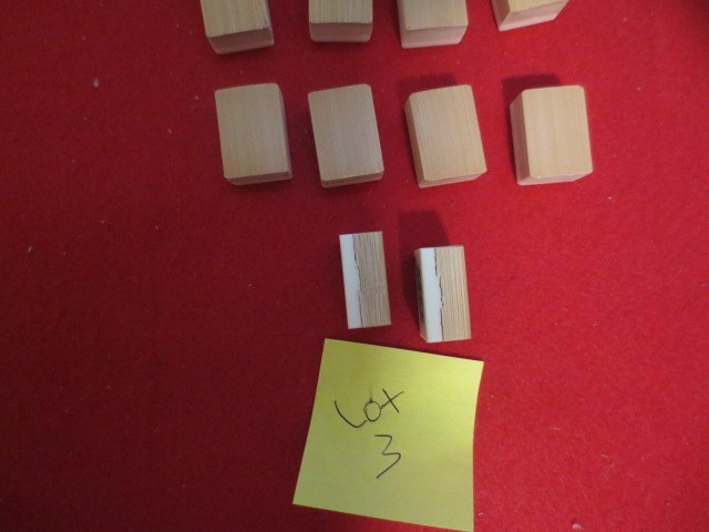 Lot 3: 10 assorted Mah Jongg Tiles – Plastic on Bamboo – Crafts/Replacements