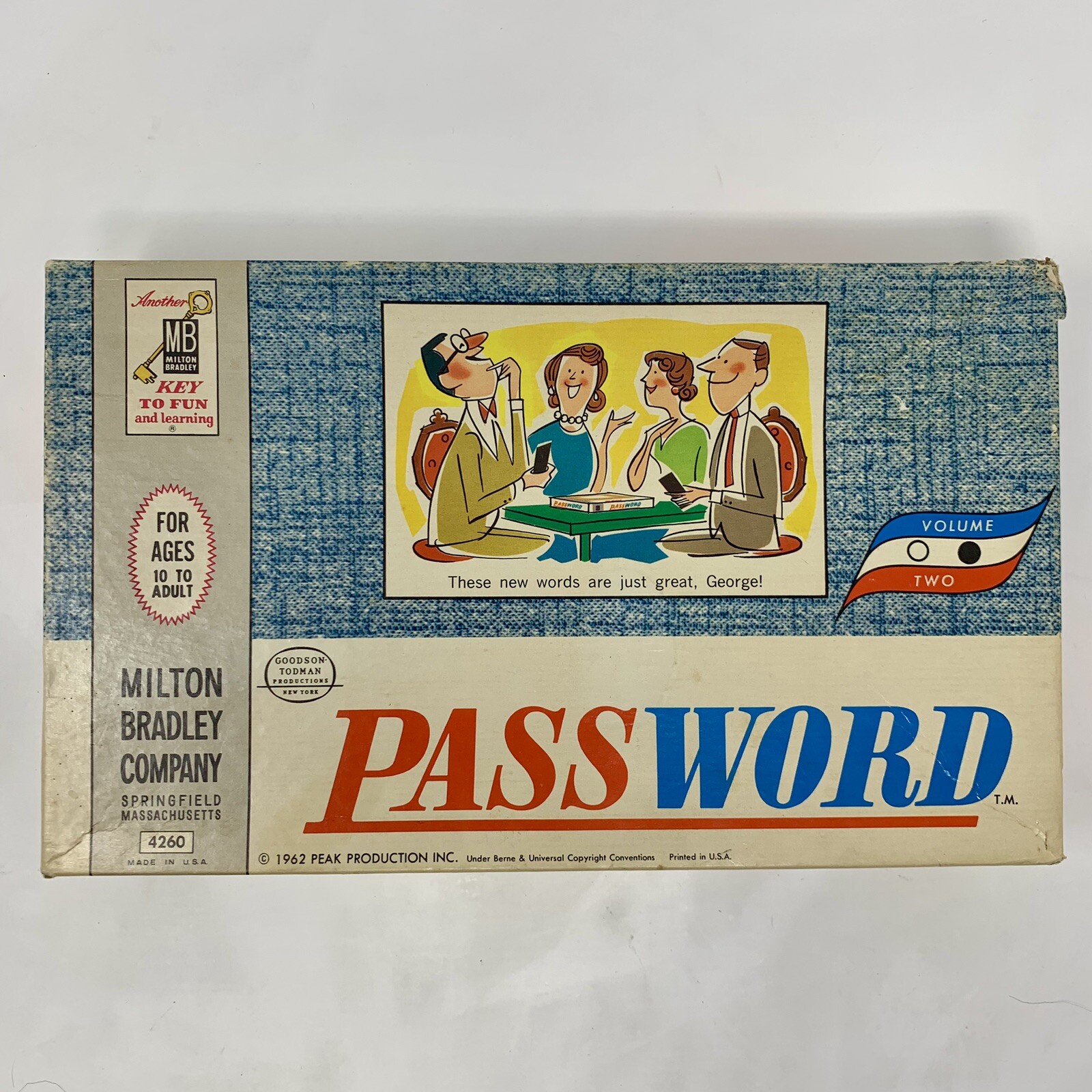 ORIGINAL Vintage 1962 Milton Bradley Password Board Game