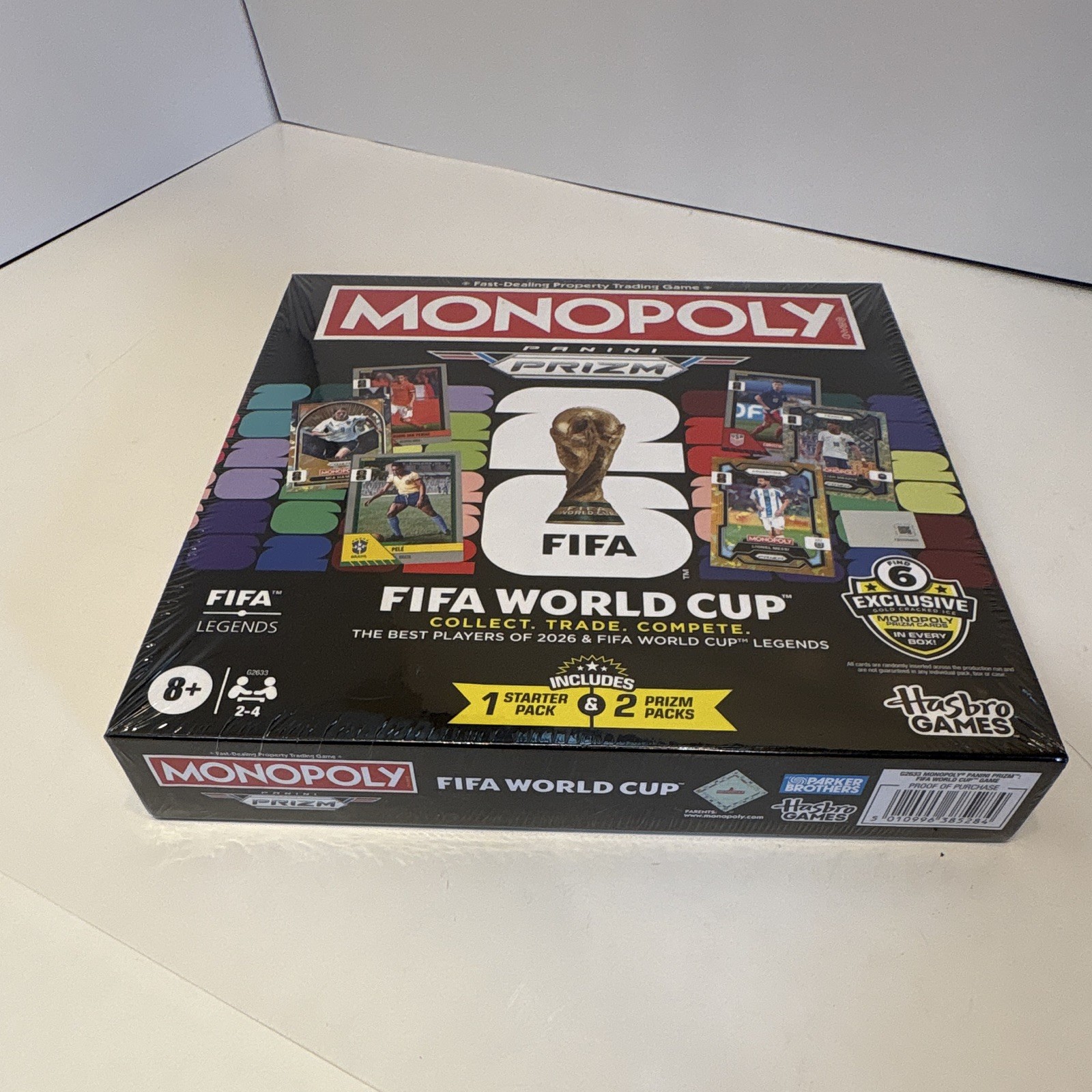 SEALED Hasbro Monopoly: FIFA World Cup Board Game w/ Starter Pack & 2 Prizm Pack