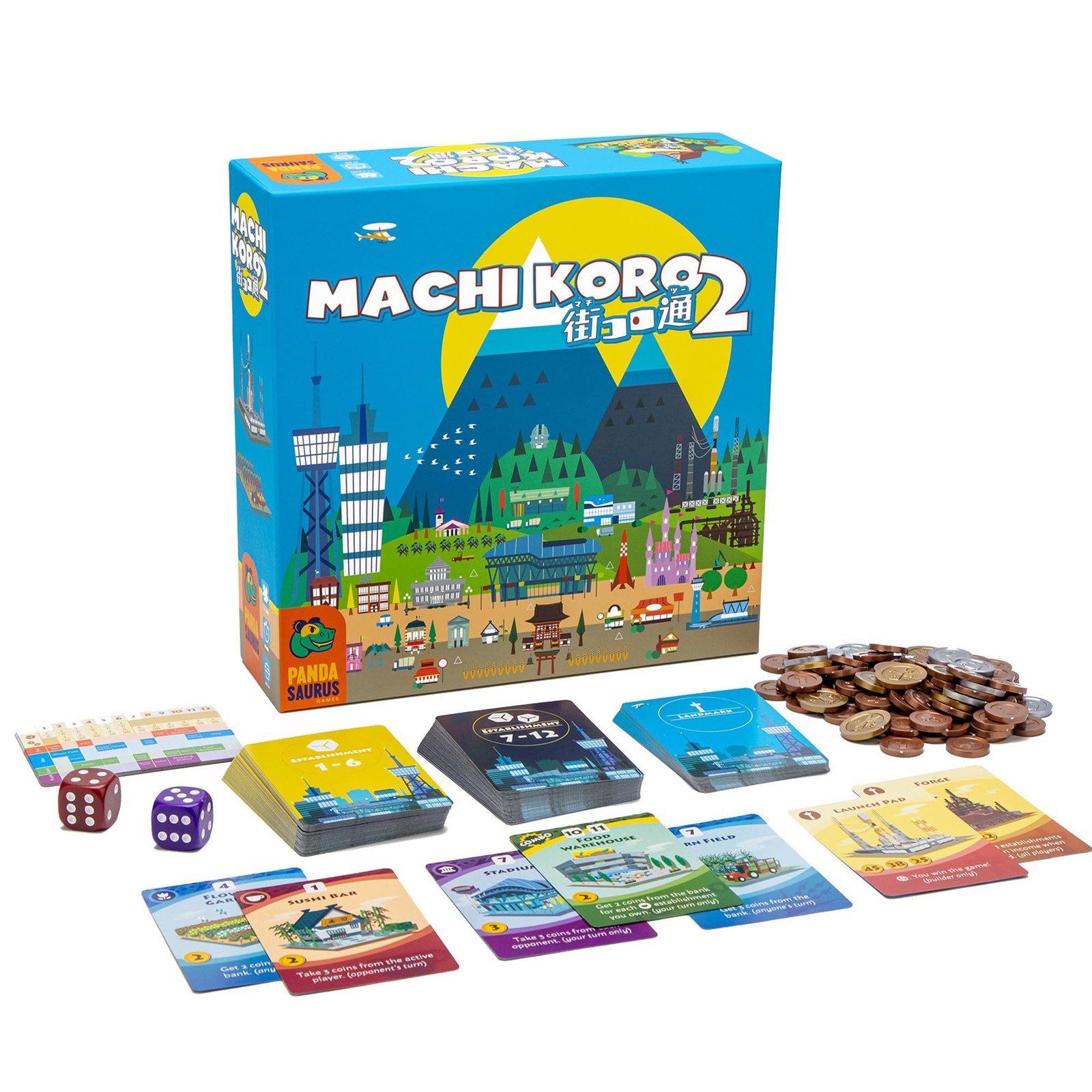 Machi Koro 2 Board Game – New Adventures Await in Your Quirky City! Fast-Pace…