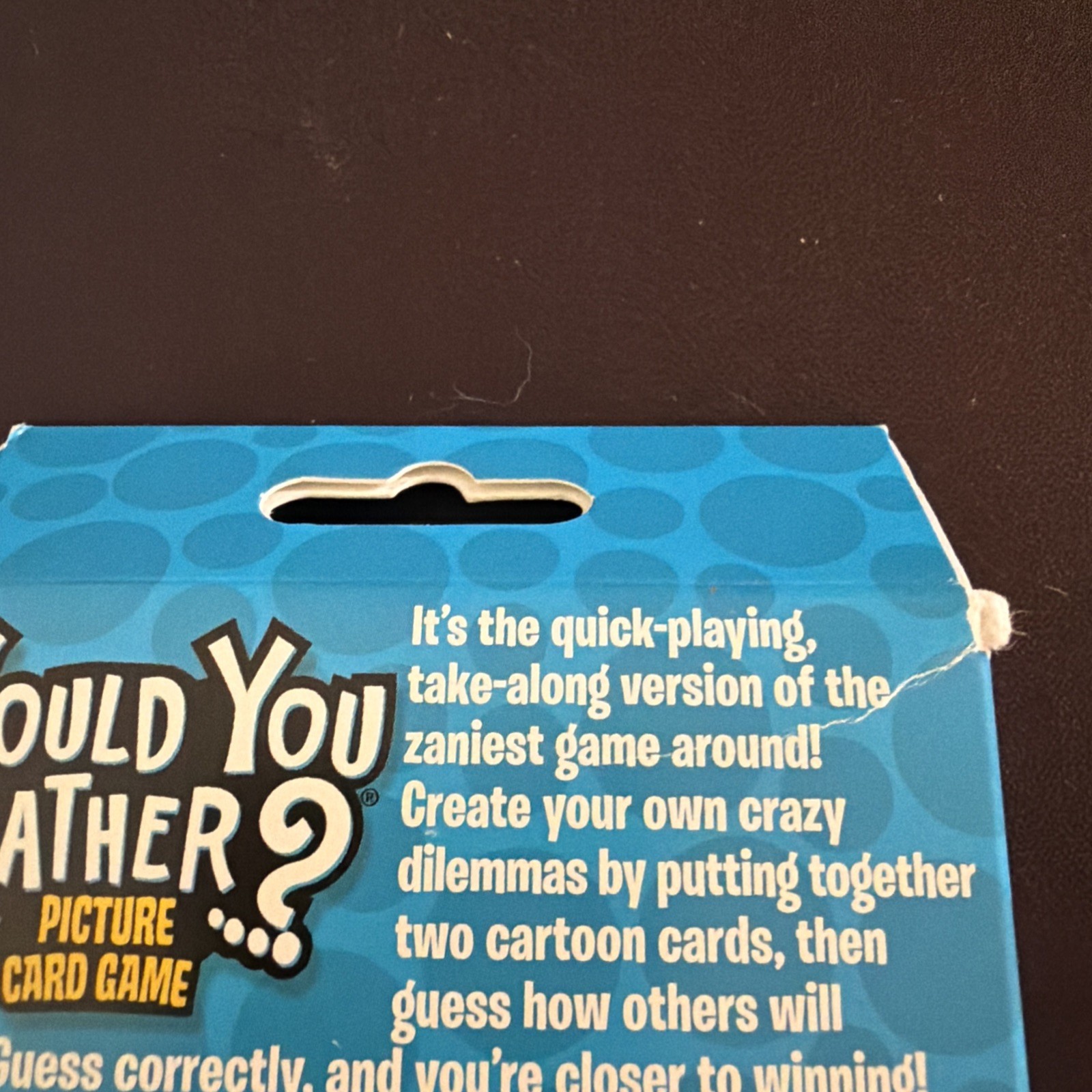 WOULD YOU RATHER BE? PICTURE CARD GAME,FUN FAMILY BASES ON JUSTIN & DAVE’S BOOKS