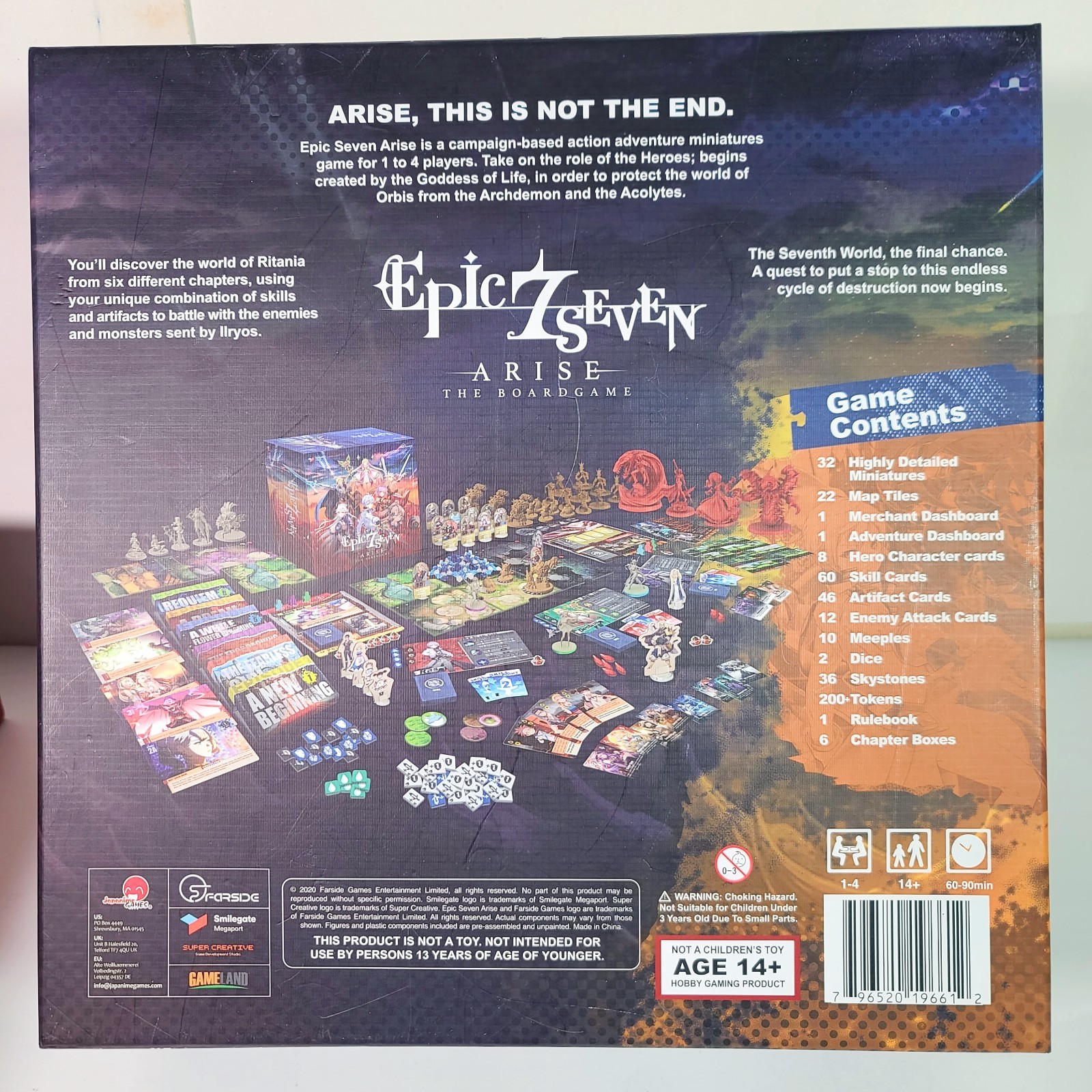 Epic 7 Seven Arise The Board Game Complete Core Box Tabletop Farside Games Anime