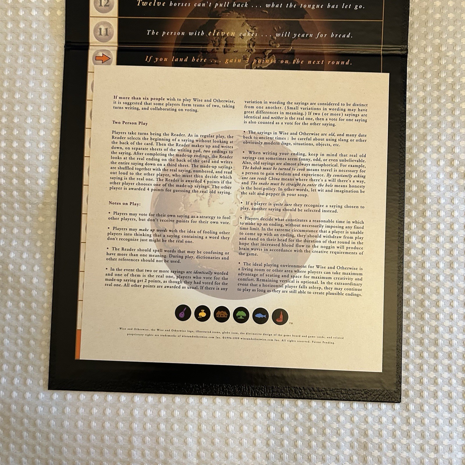 Wise and Otherwise Board Game – COMPLETE 1997 Trivia Party Word Family