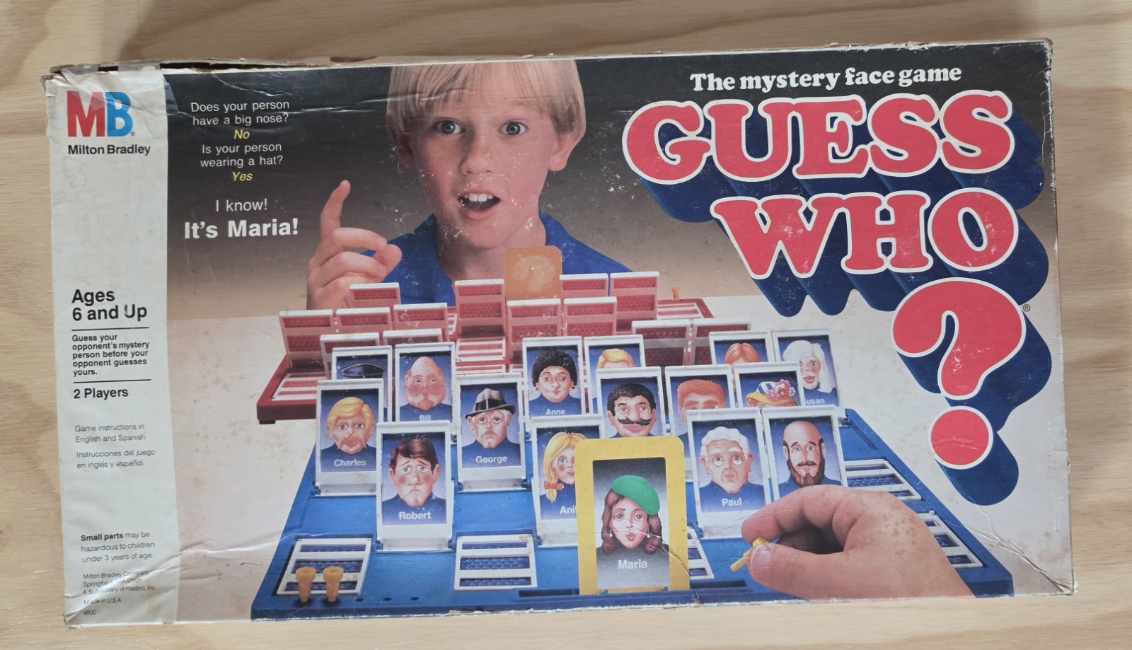 1987 Milton Bradley Guess Who? Face Game, Complete Box & Instrucs, Vintage Game