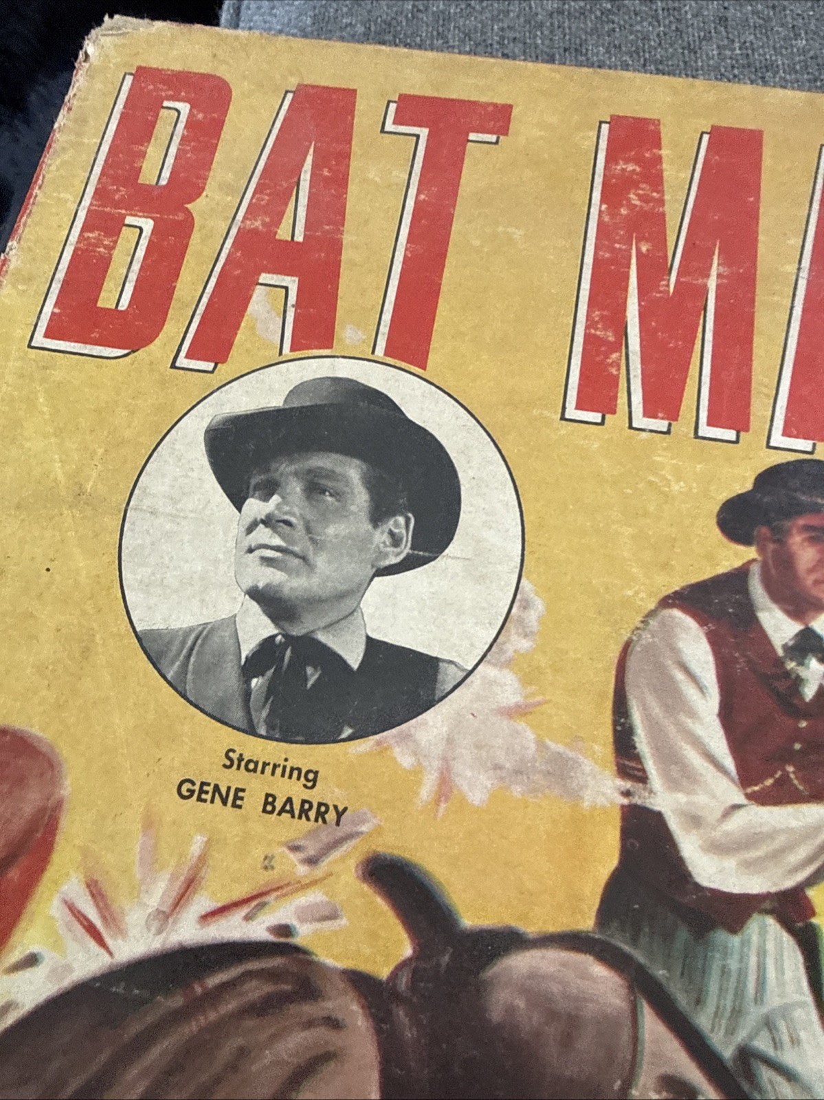 Vintage 1958 Bat Masterson Western Town Board Game Lowell Toy Complete Cowboys