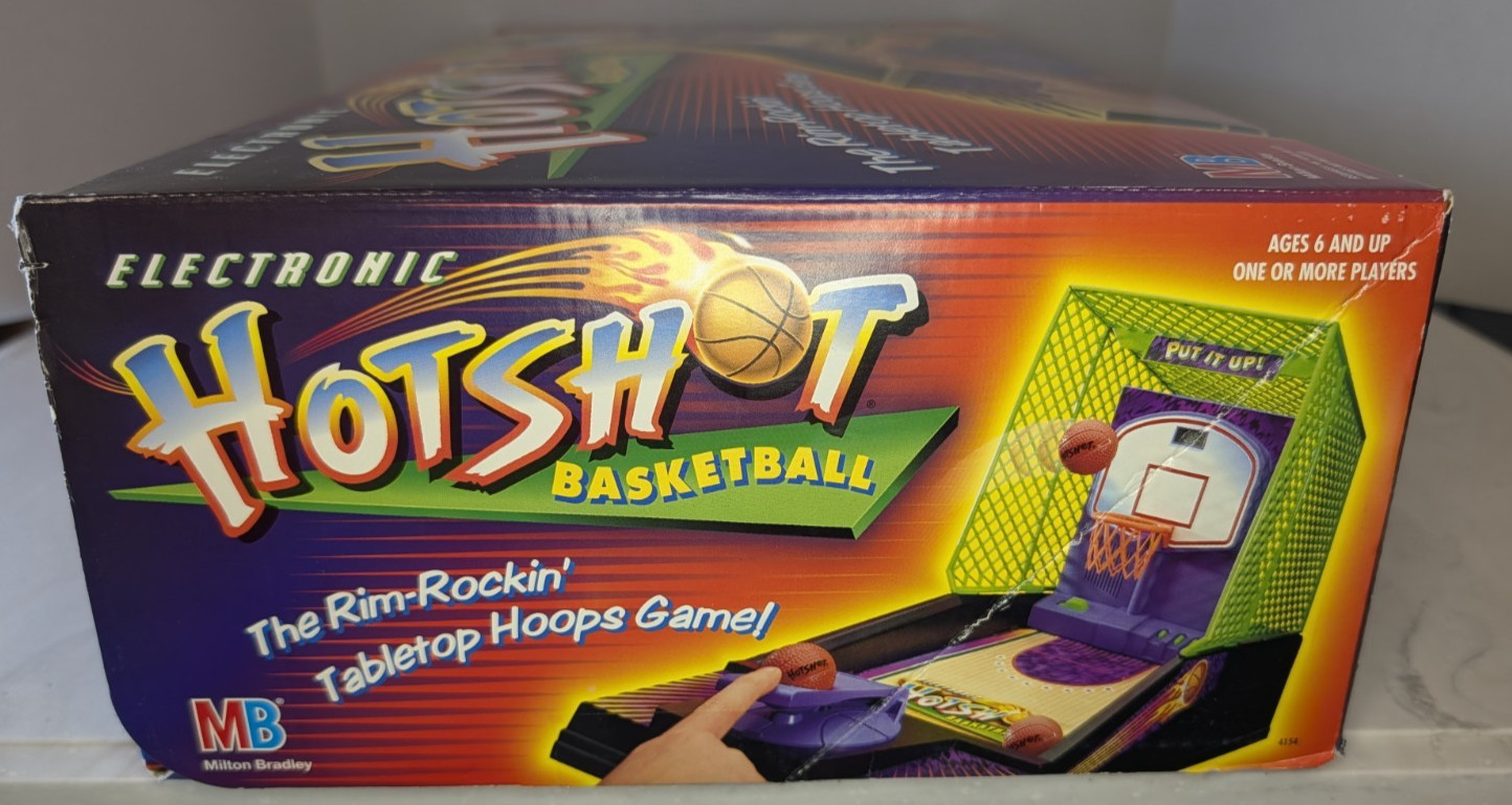 Vintage 1997 Hot Shot Basketball Game Milton Bradley W/Box Complete
