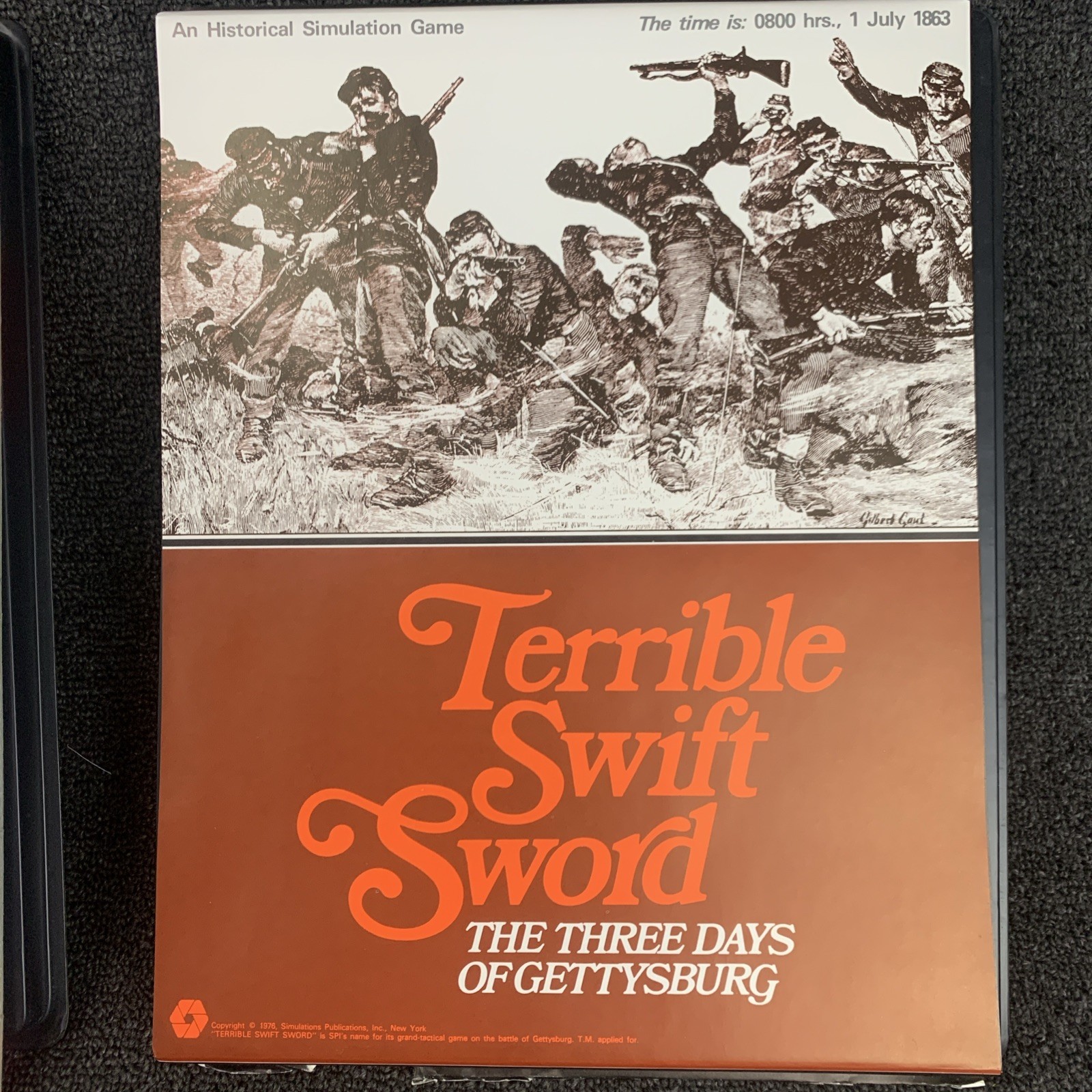 SPI 1976 Tray – TERRIBLE SWIFT SWORD – Three Days of Gettysburg Game (PUN) EX