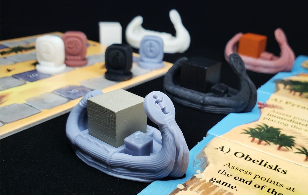 Imhotep: Builder of Egypt Player Tokens 6pcs | Multi-colored 3d Printed Pieces