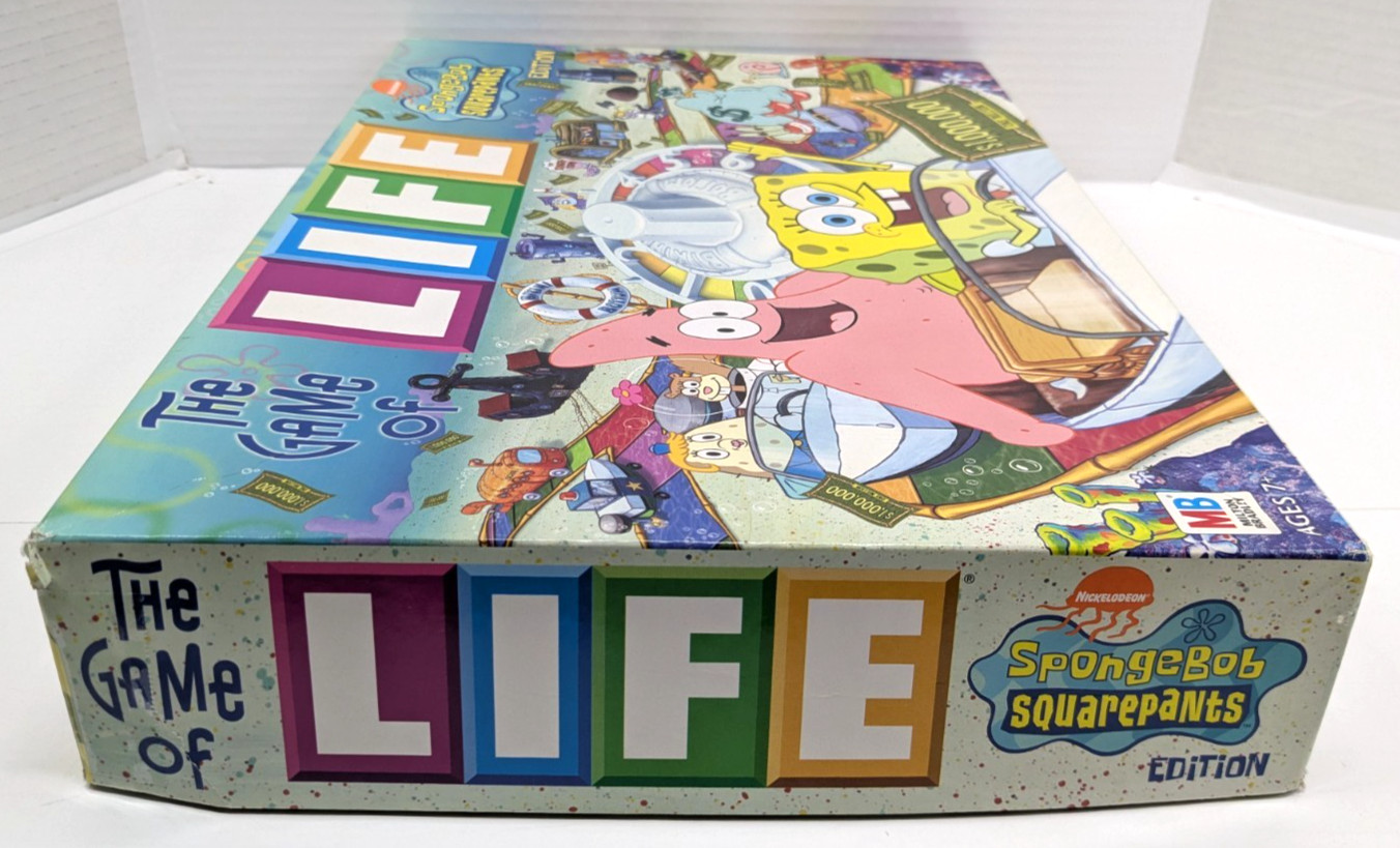 2005 The Game of Life SpongeBob SquarePants Edition Milton Bradley Nickelodeon