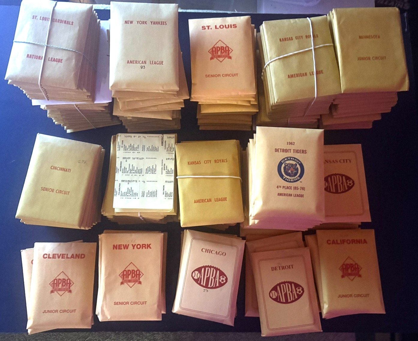 Large APBA Baseball Lot – 190+ Teams – 50s 60s 80s, Originals & Reprints
