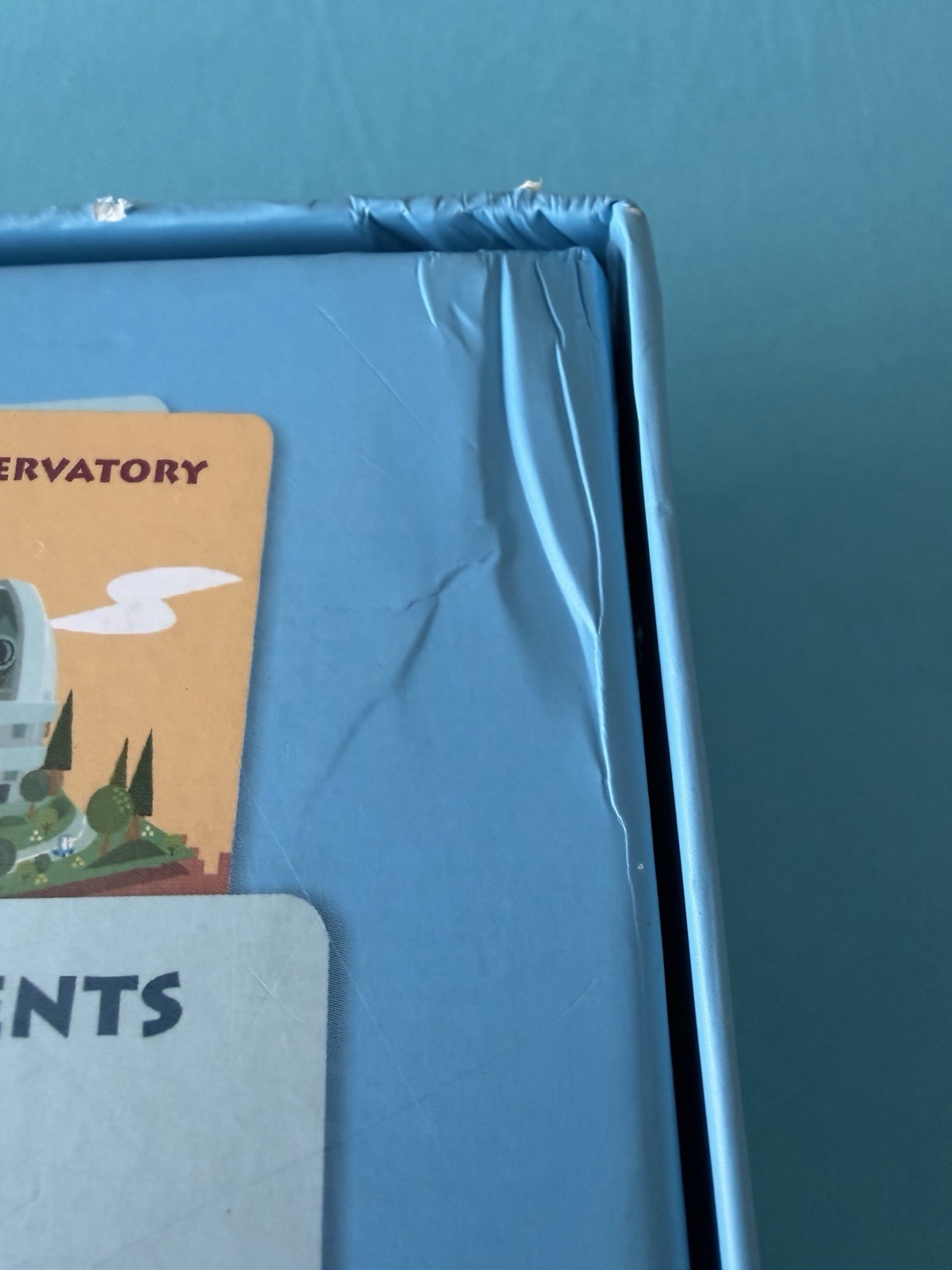 Machi Koro Legacy Board Game, Missing 2 Reference Cards Has 211 Cards Box Damage