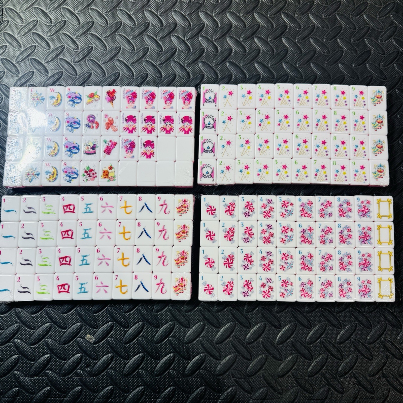 MAHJONG TILE SET PINK / Glitterville Ships from USA