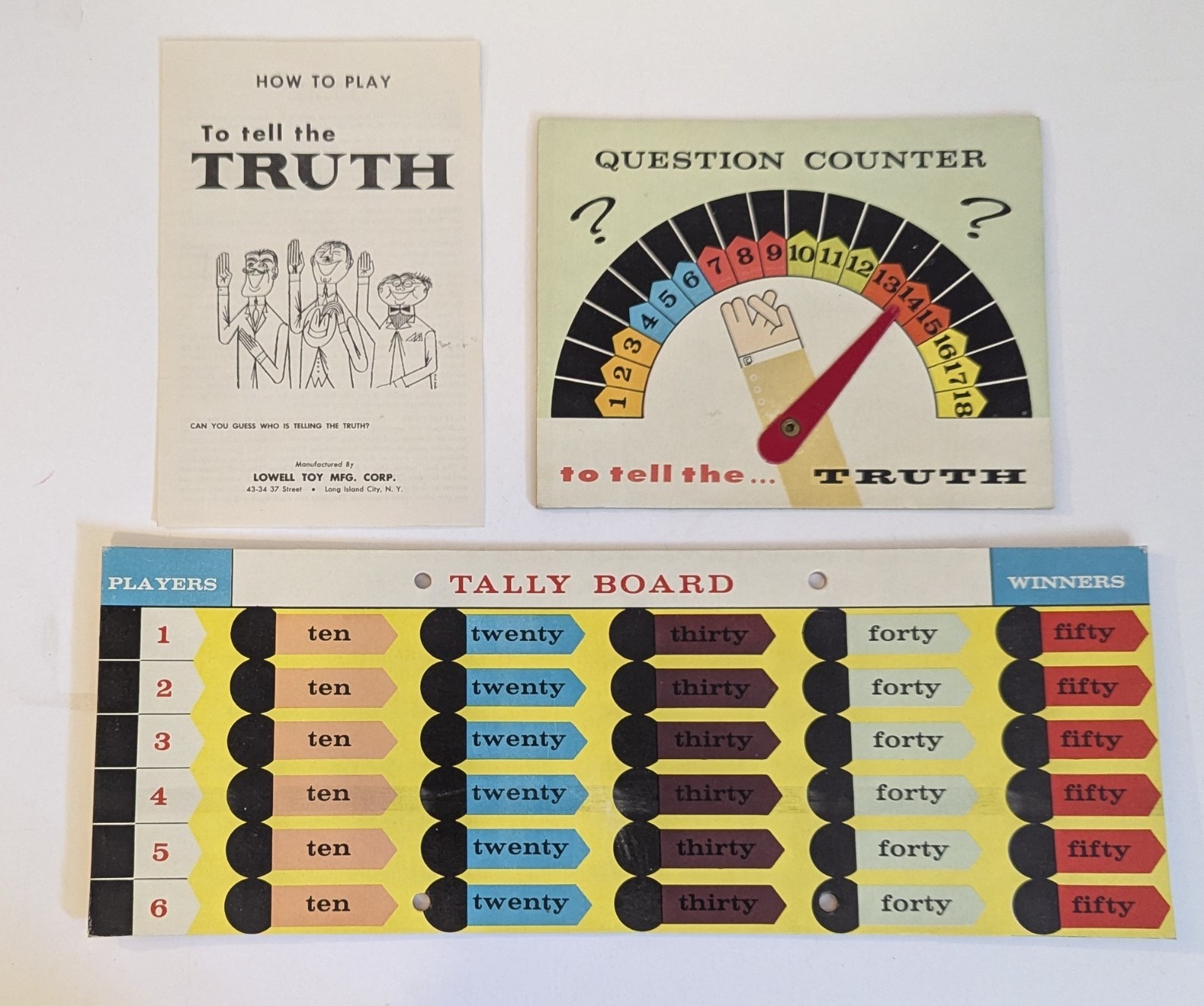 RARE vintage board game To Tell the Truth 1960’s Lowell Toy Mfg