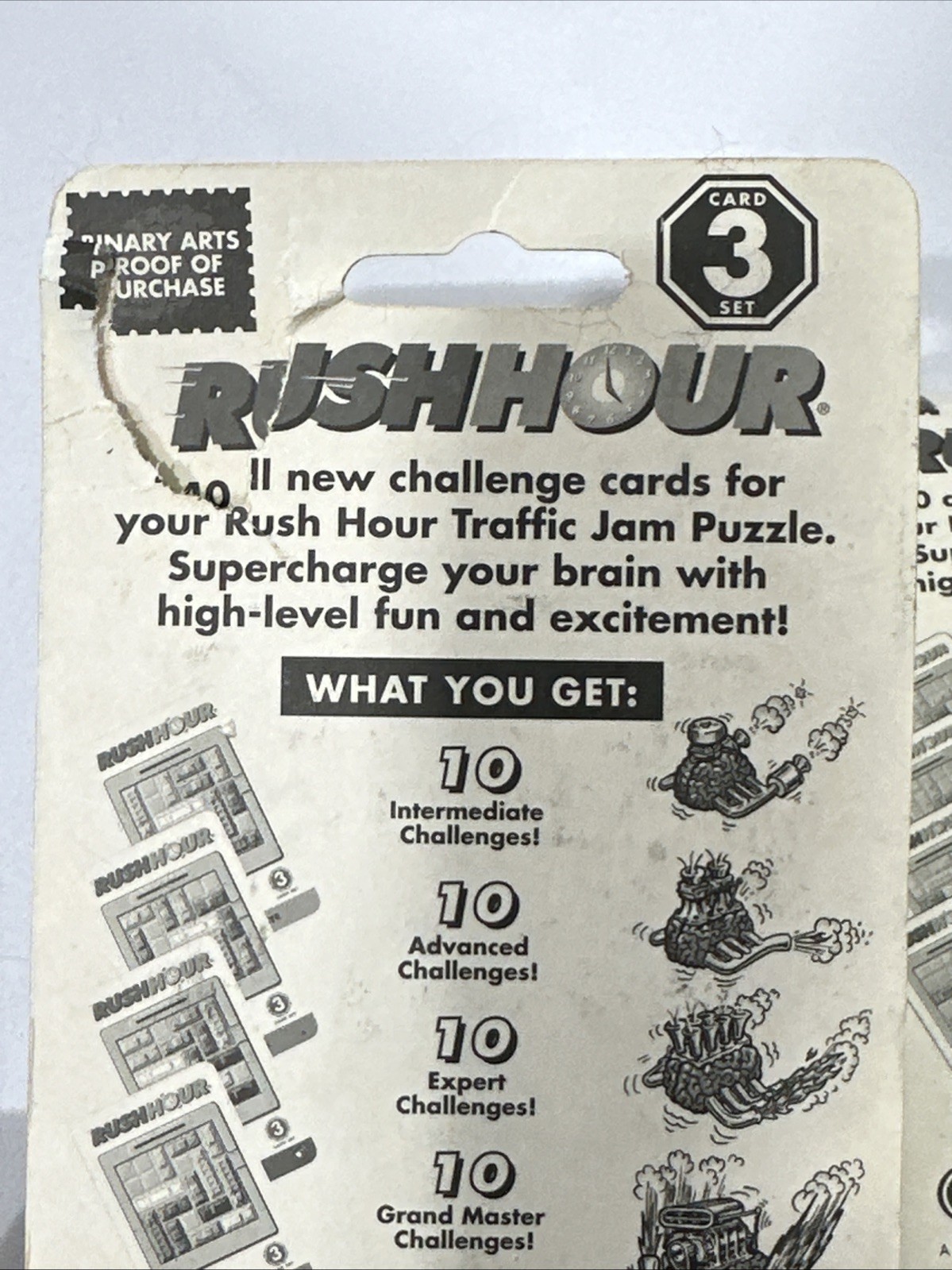 Vintage Rush Hour Traffic Jam Puzzle Add-On Card Set 2 & 3 Car Limo New & Sealed