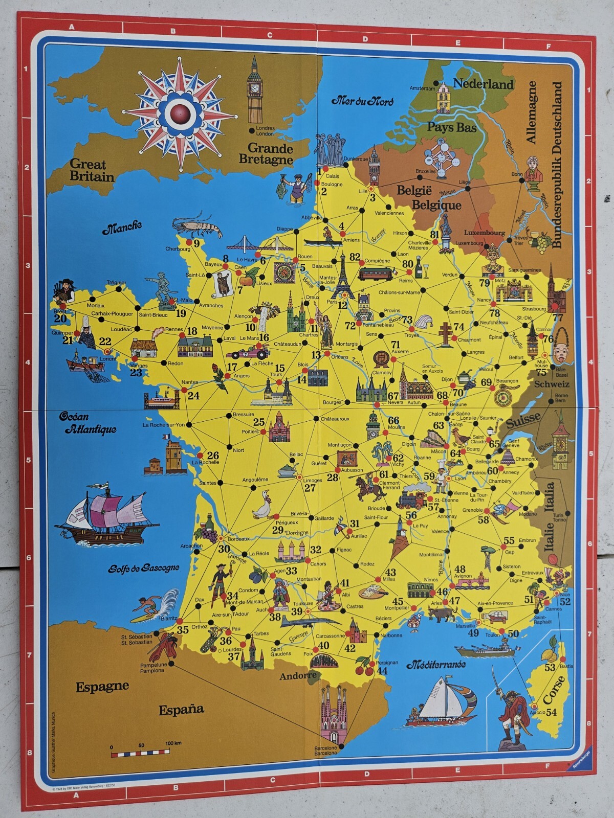 Voyage en France board game USED complete Ravensburger