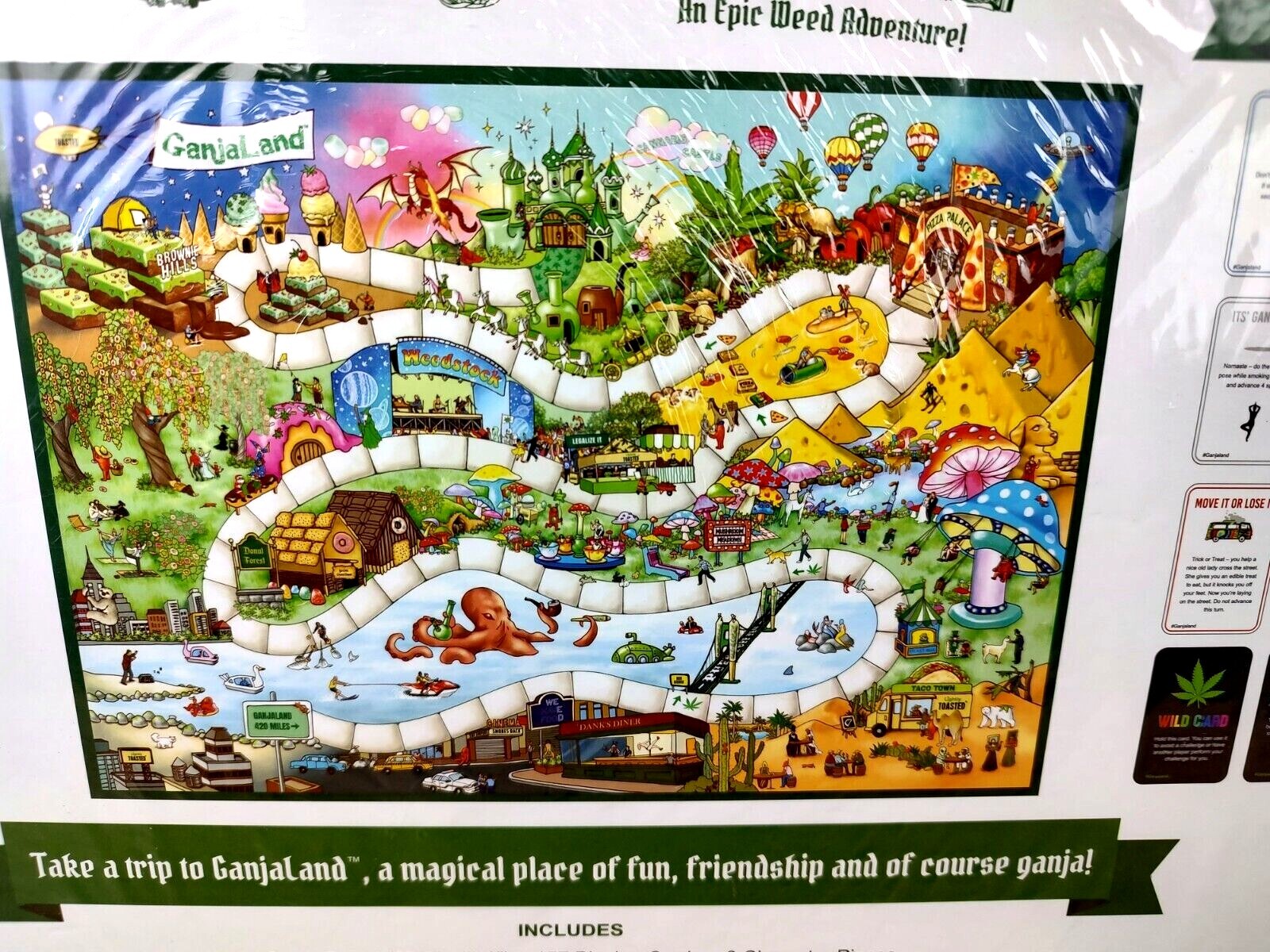 Ganjaland Novelty Adult “An Epic Adventure to a Magical Place Board Game NIP