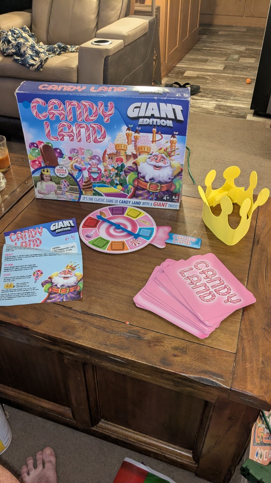Candy Land Giant Edition Spin Master Preschool Game – Indoor/Outdoor Complete