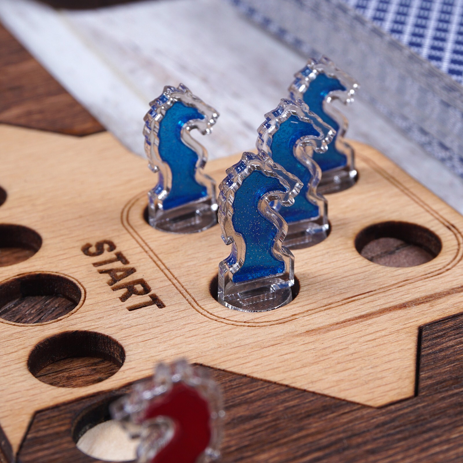 Pegs and Jokers Flex Board Game Set 2 to 8 Players Handcrafted Natural Wood