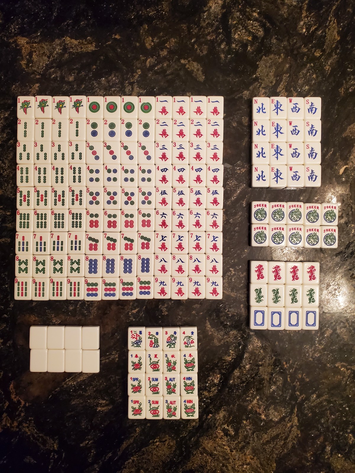 RARE Where the Wind Blows Mahjong Set 170 Floating Purple Dragon Tiles w/Racks