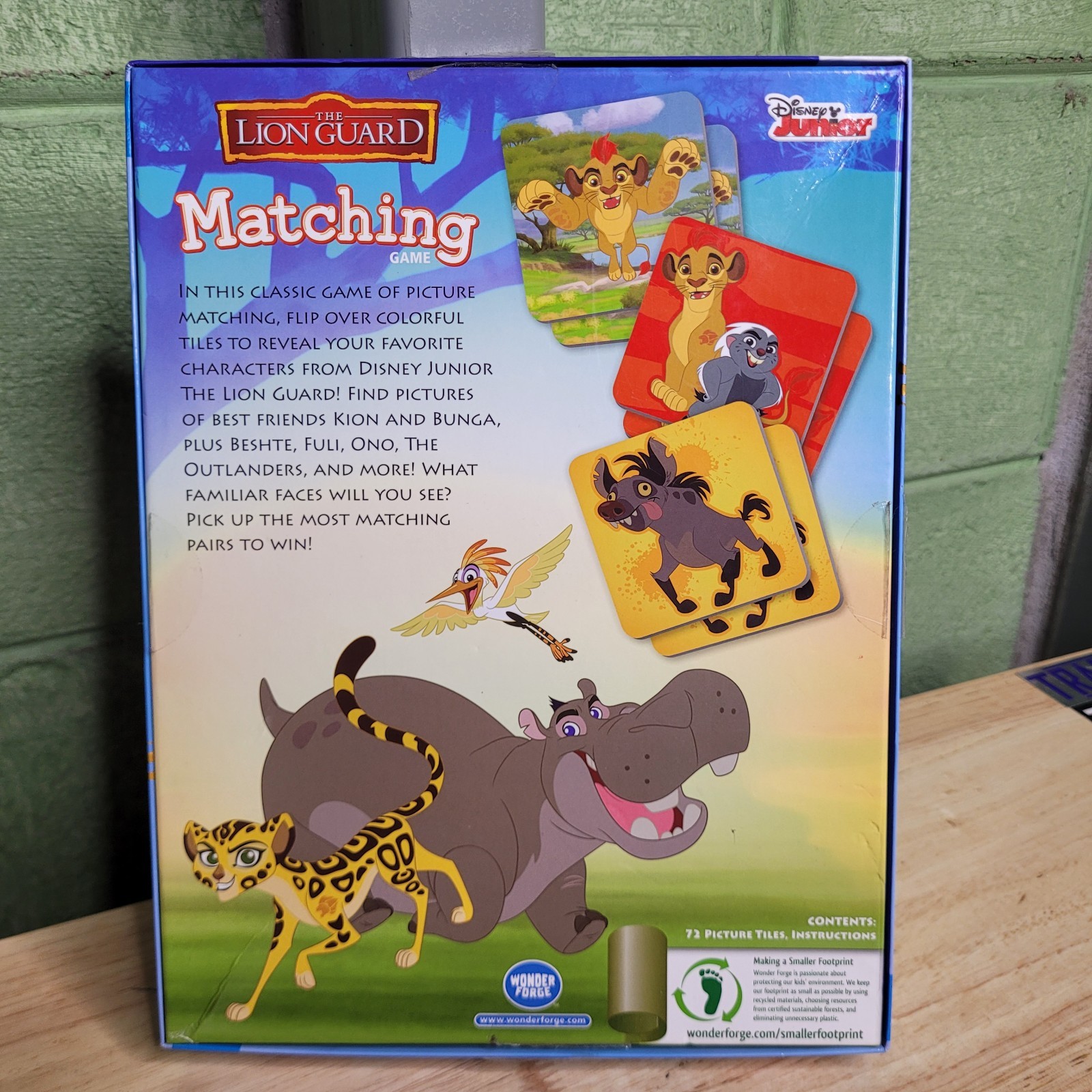 Lion Guard Matching Game Disney Junior Wonder Forge 71/72 Pieces Missing 1