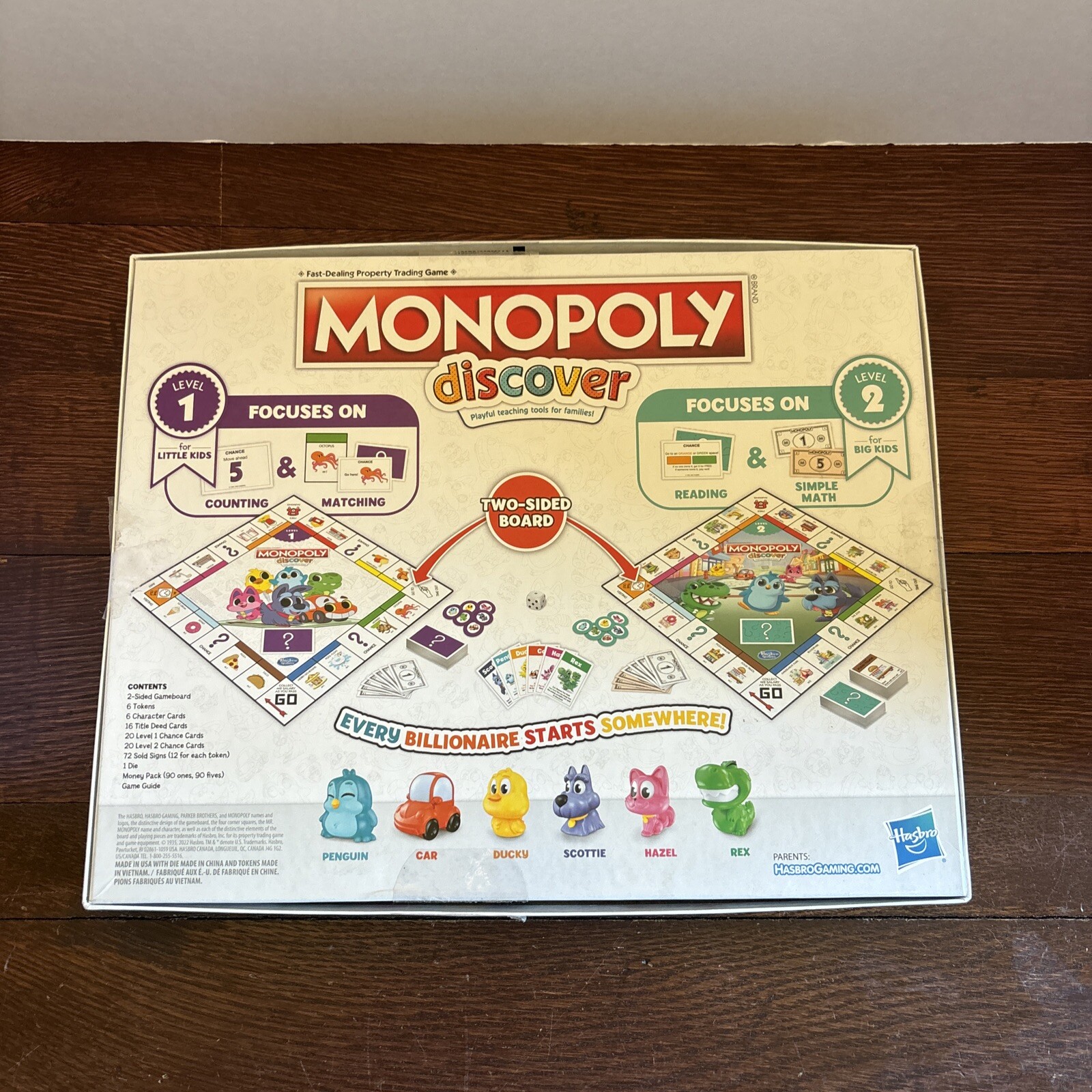 Monopoly Discover Board Game for Kids Ages 4+, 2-Sided Gameboard, Playful
