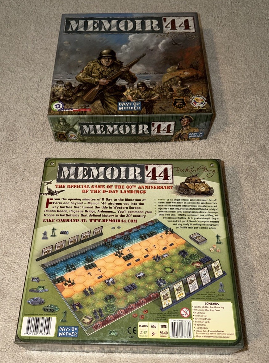 Memoir 44 Board Game 1st Edition | Richard Borg | Days Of Wonder | 100% COMPLETE