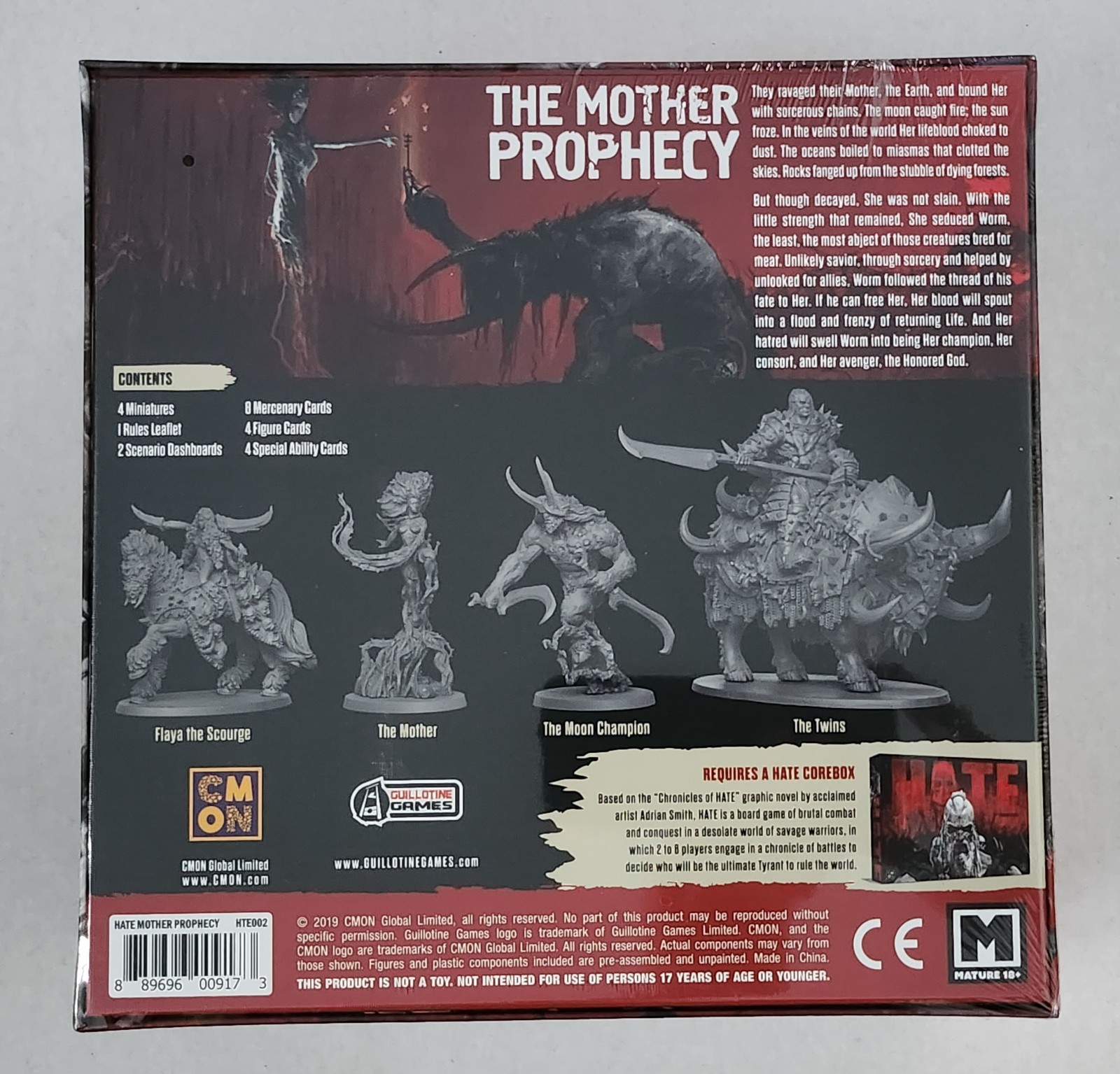 HATE Board Game – All gameplay content, Extras KS Exclusive CMON Games – Sealed