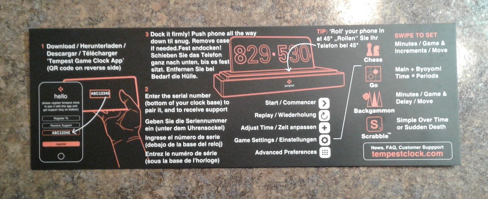 Tempest Deluxe Game Clock + App Free Shipping