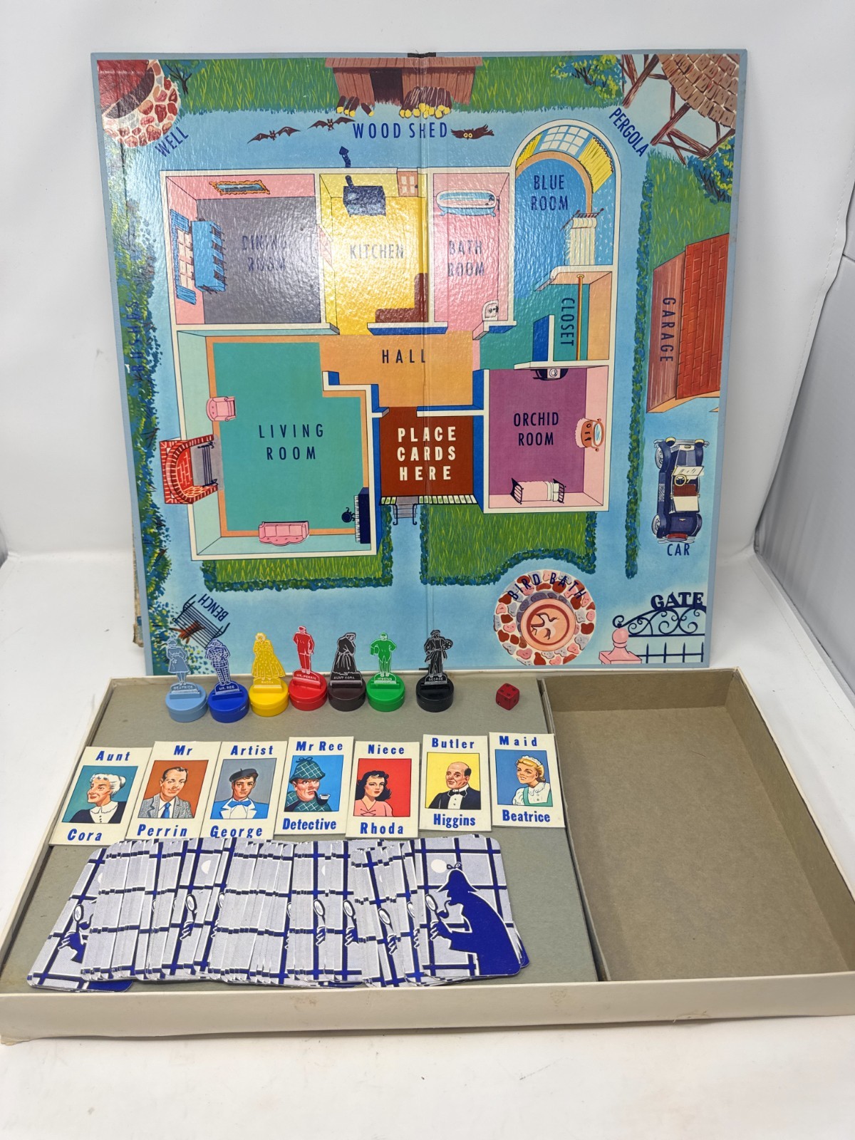 MR REE Vintage 1957 Fireside Detective Selchow Righter Board Game