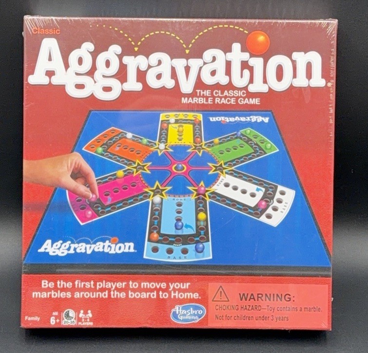 Aggravation Game Family Board Game Multi Colored Fun for 2-6 Players NEW SEALED