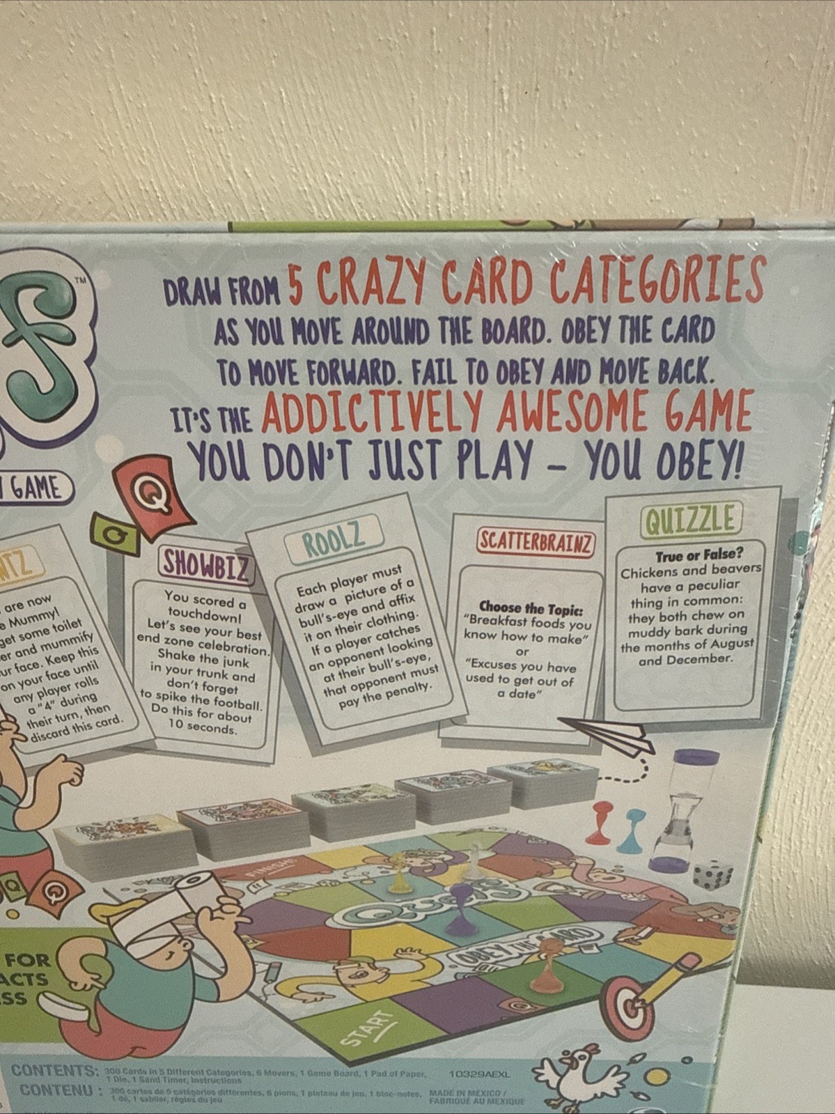 Quelf Board Game New Sealed Family Party Game by Wiggity Bang Obey The Card Rule