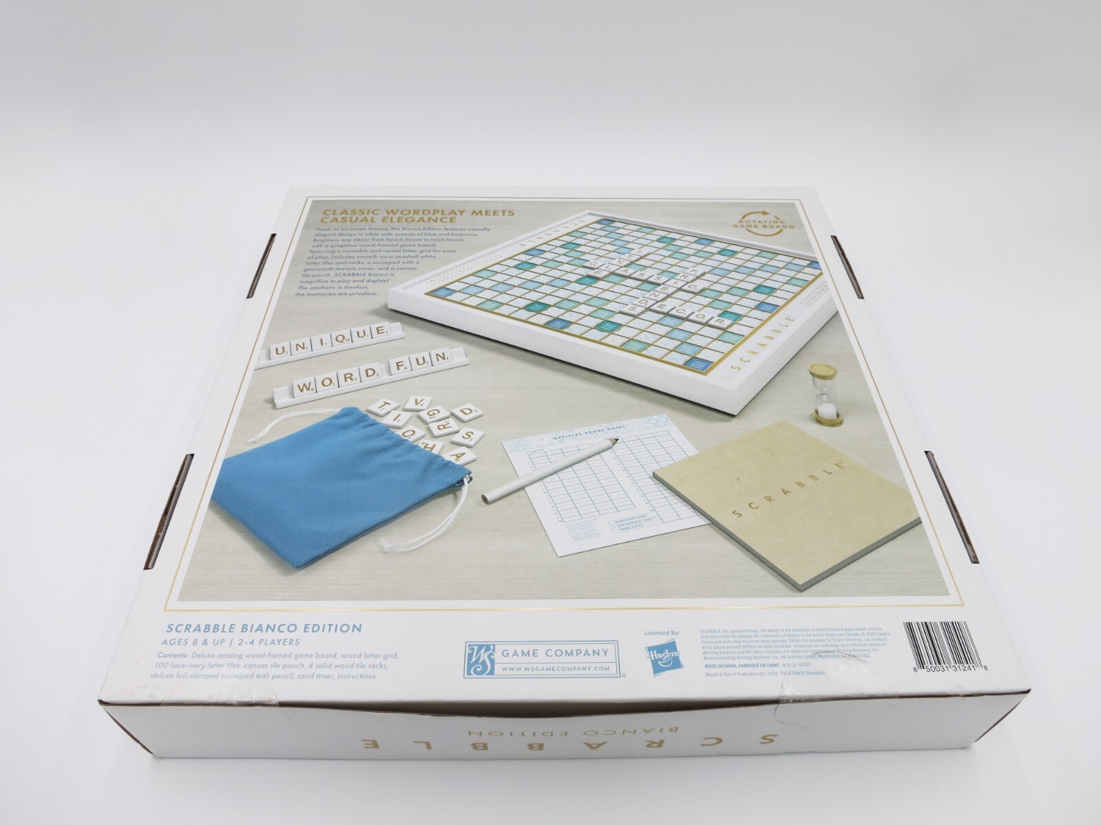 SOLD OUT WS Game Company SCRABBLE Bianco Edition Deluxe