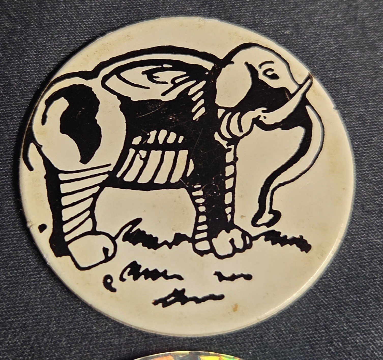 Set Of 4 Vintage 90s Pogs Rhino Dolphins Parrot Elephant