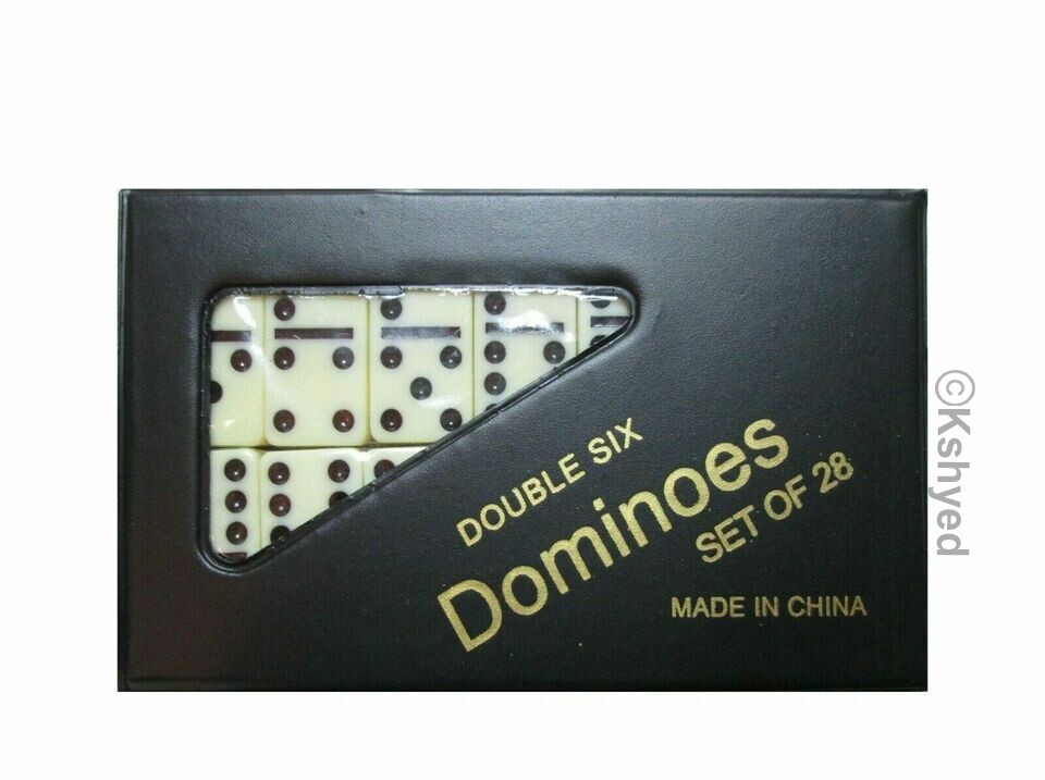 DOMINOES ONLINE DOUBLE SIX GAME SET 28 TILES & CASE/FREE DOMINO SALE – NEW