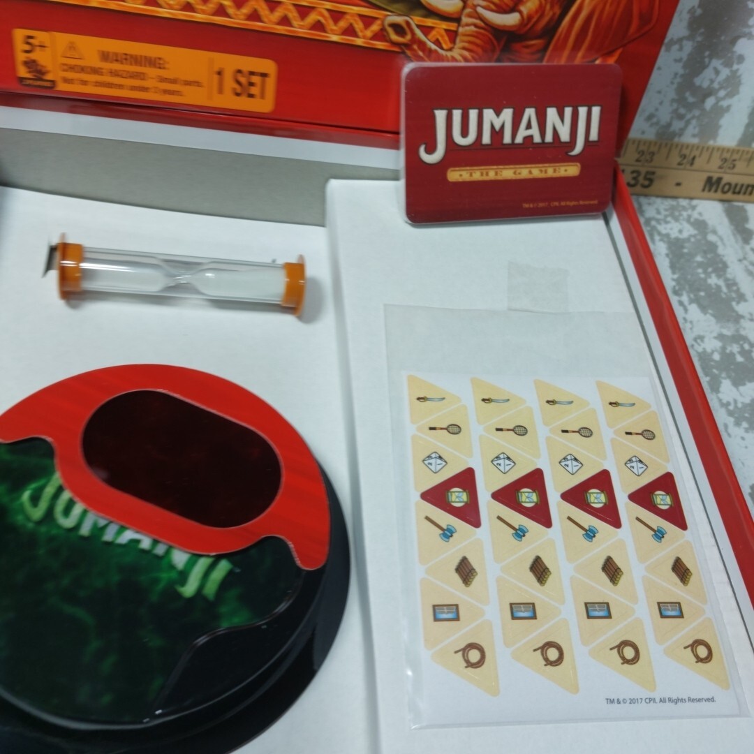 Jumanji Board Game Complete Fantasy Family Game for Ages Cardinal Open Box