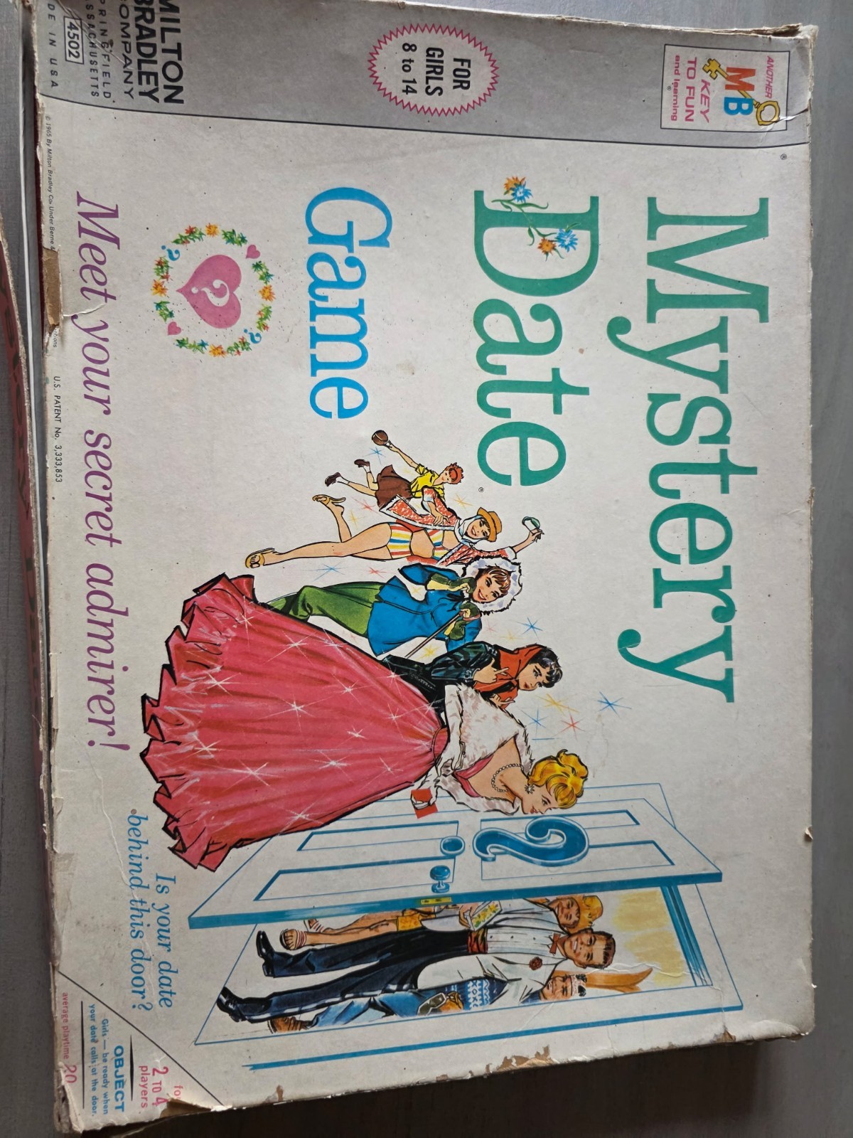 Milton Bradley Mystery Date Board Game Dating Theme 2-4 Players Ages 8-14