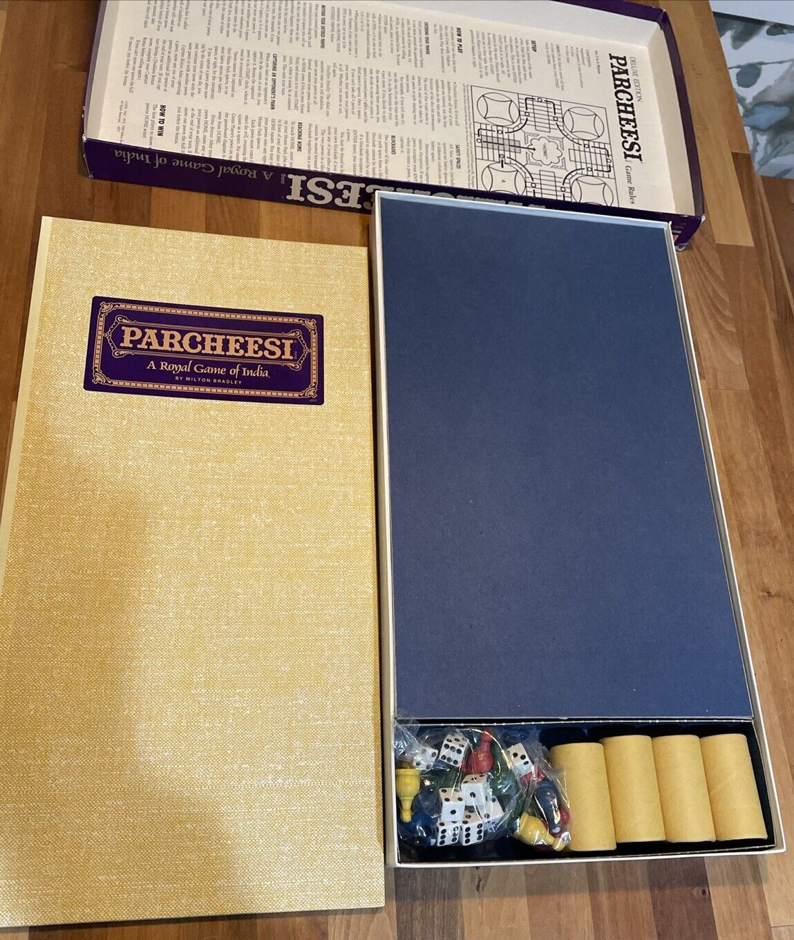 Milton Bradley Game Deluxe Edition Parcheesi Complete 1989