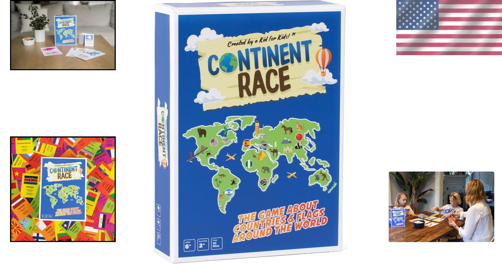 Interactive Continent Race Game – Engaging Geography Learning for Kids & Family,