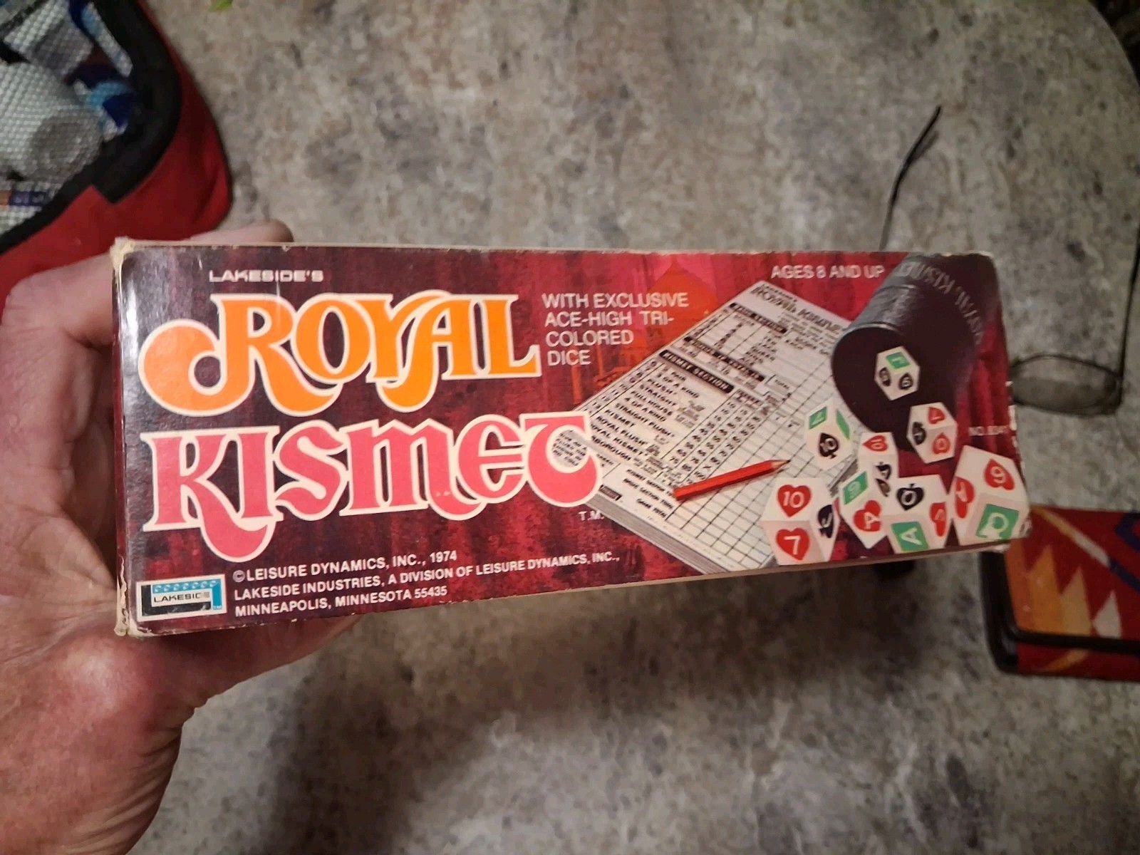 Vintage 1974 Lakeside’s Royal Kismet Poker Dice Family Game Complete RARE