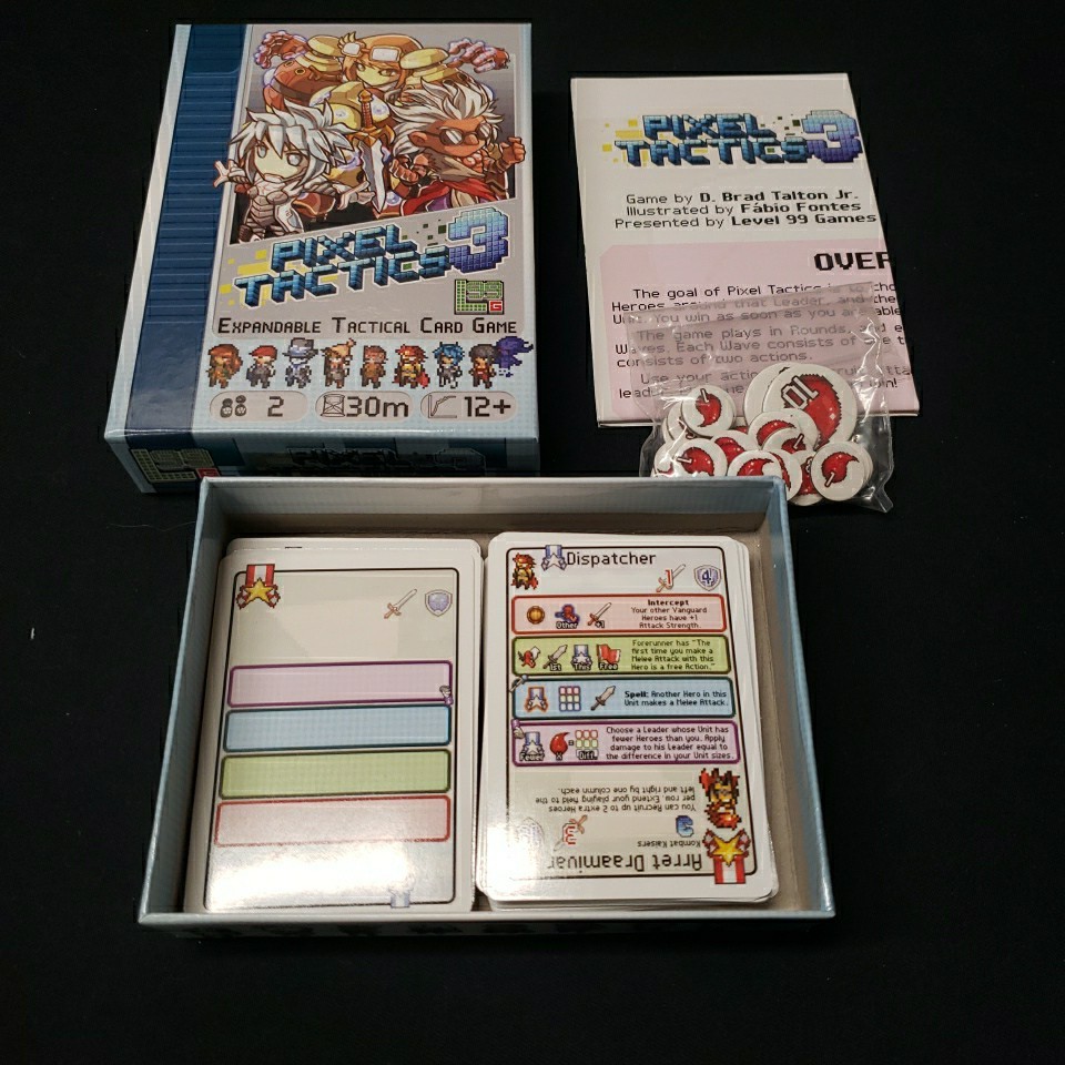 Pixel Tactics 3 (Card Game, 2014) Level 99 Games 2-Player strategy duel COMPLETE