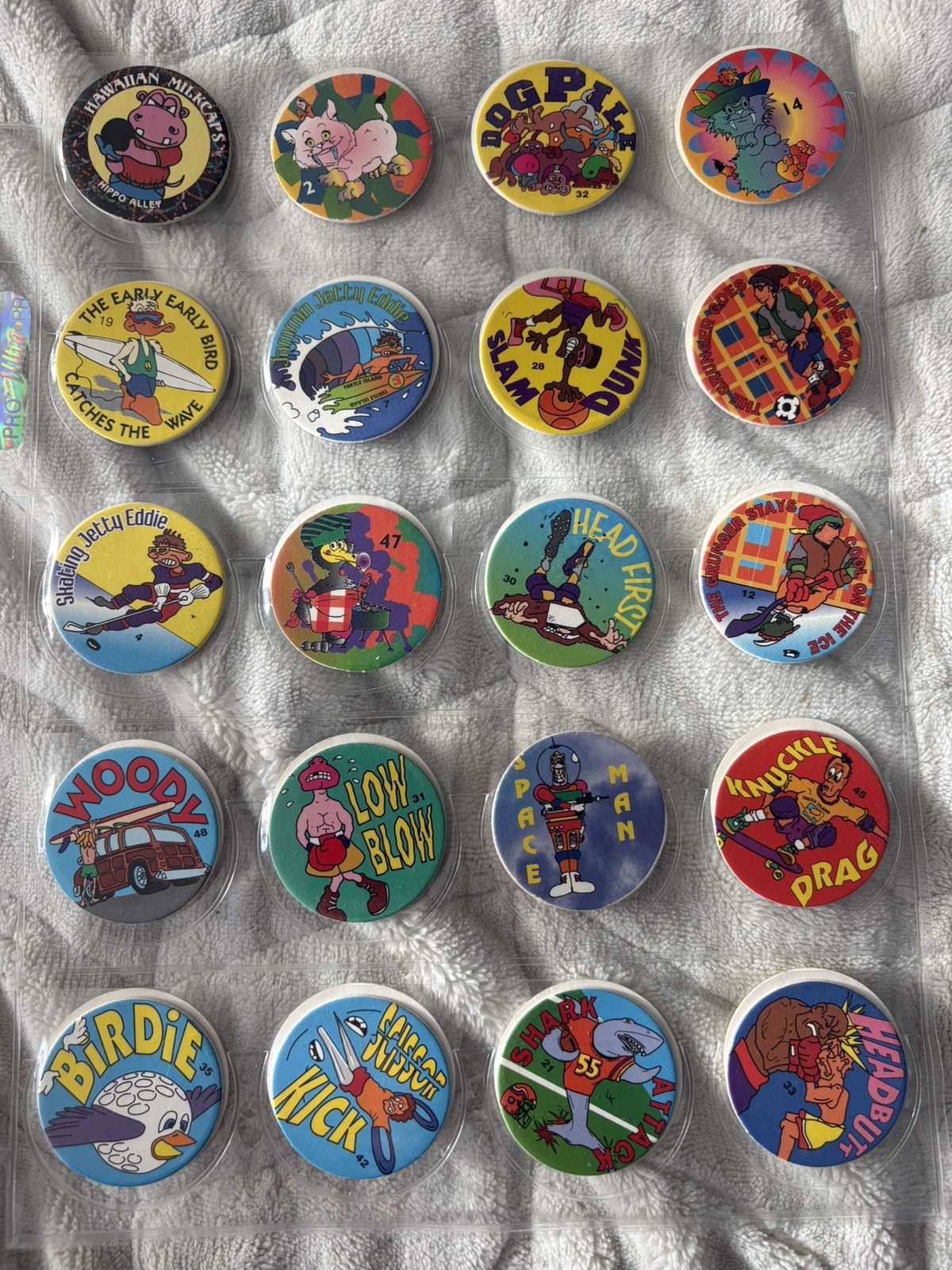 Big POG Assortment 196 Pogs Rare 8 Ball Blade Religious Paychadelic Poison
