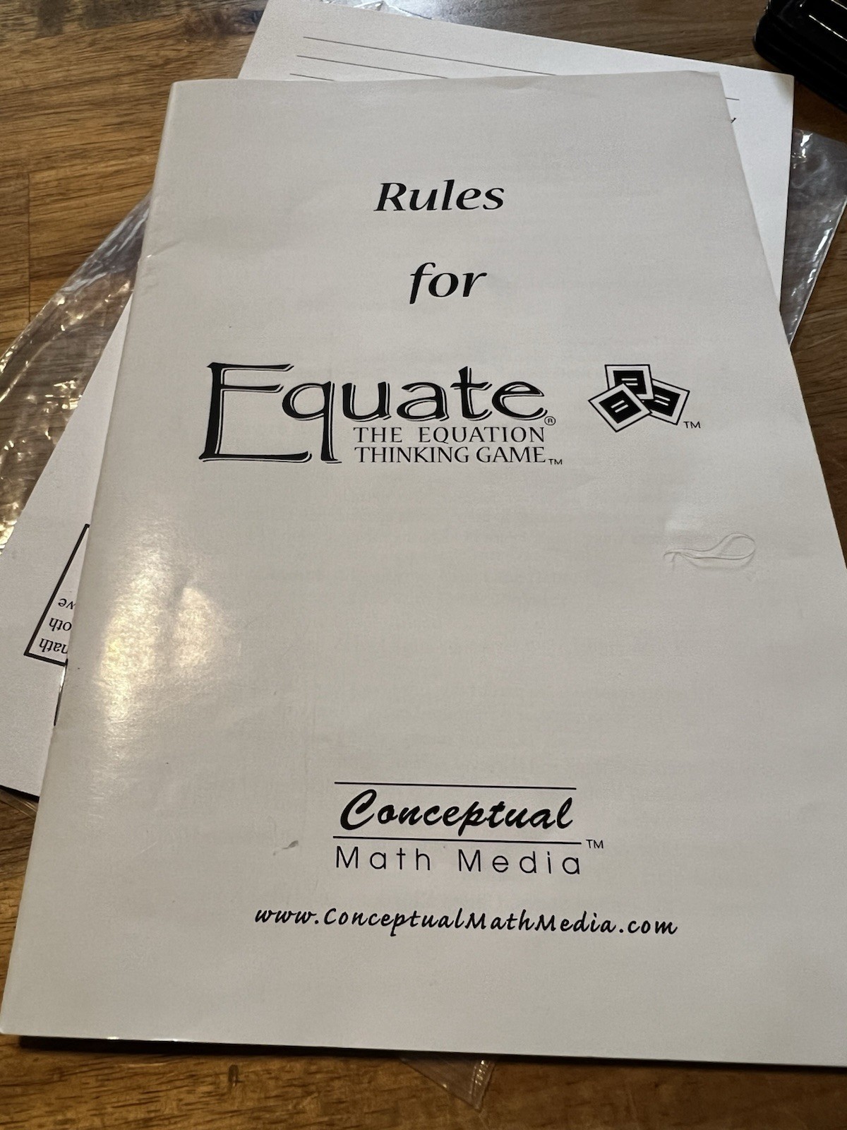Equate Math Board Game plus Junior Set 1996 Educational Numbers School