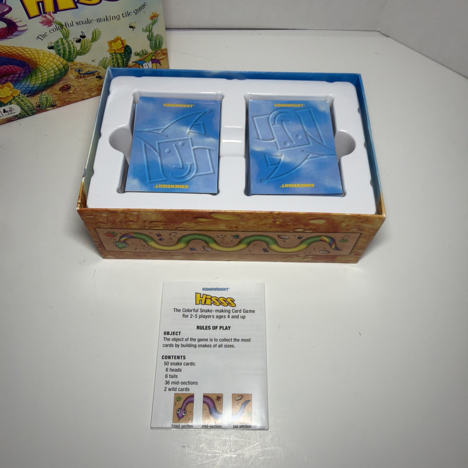 Gamewright Hisss Snake Matching Tile Game Complete Family Kids