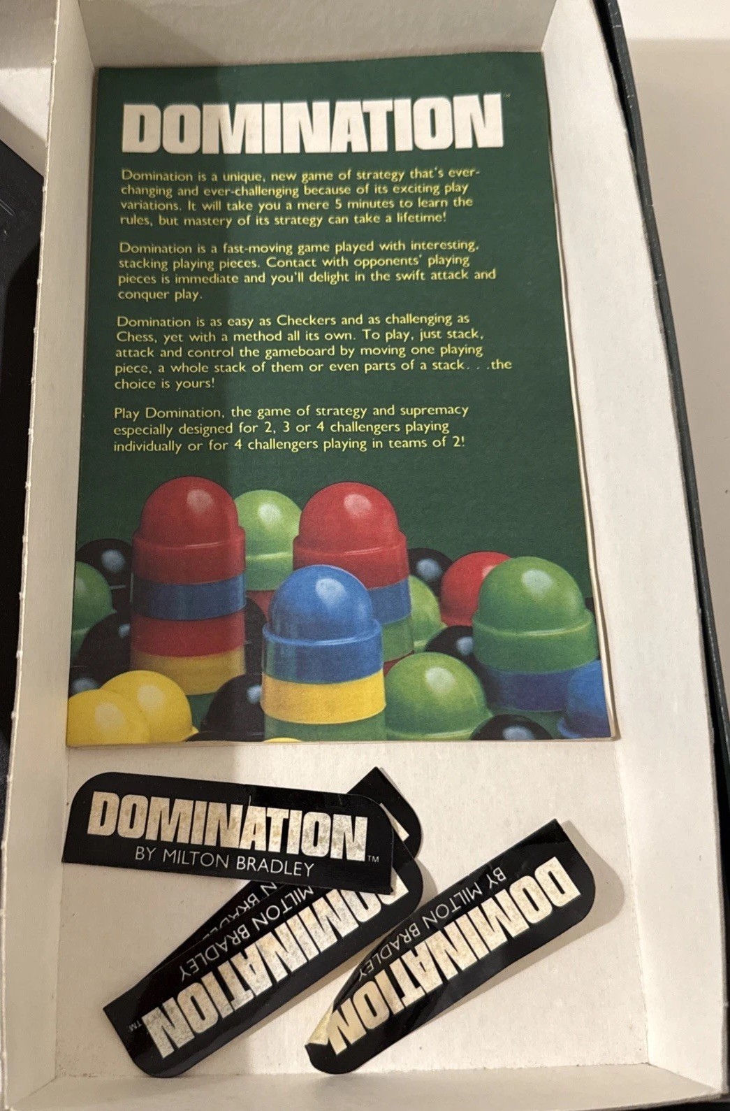 Vintage Domination Board Game by Milton Bradley – 1982 Edition – Complete!