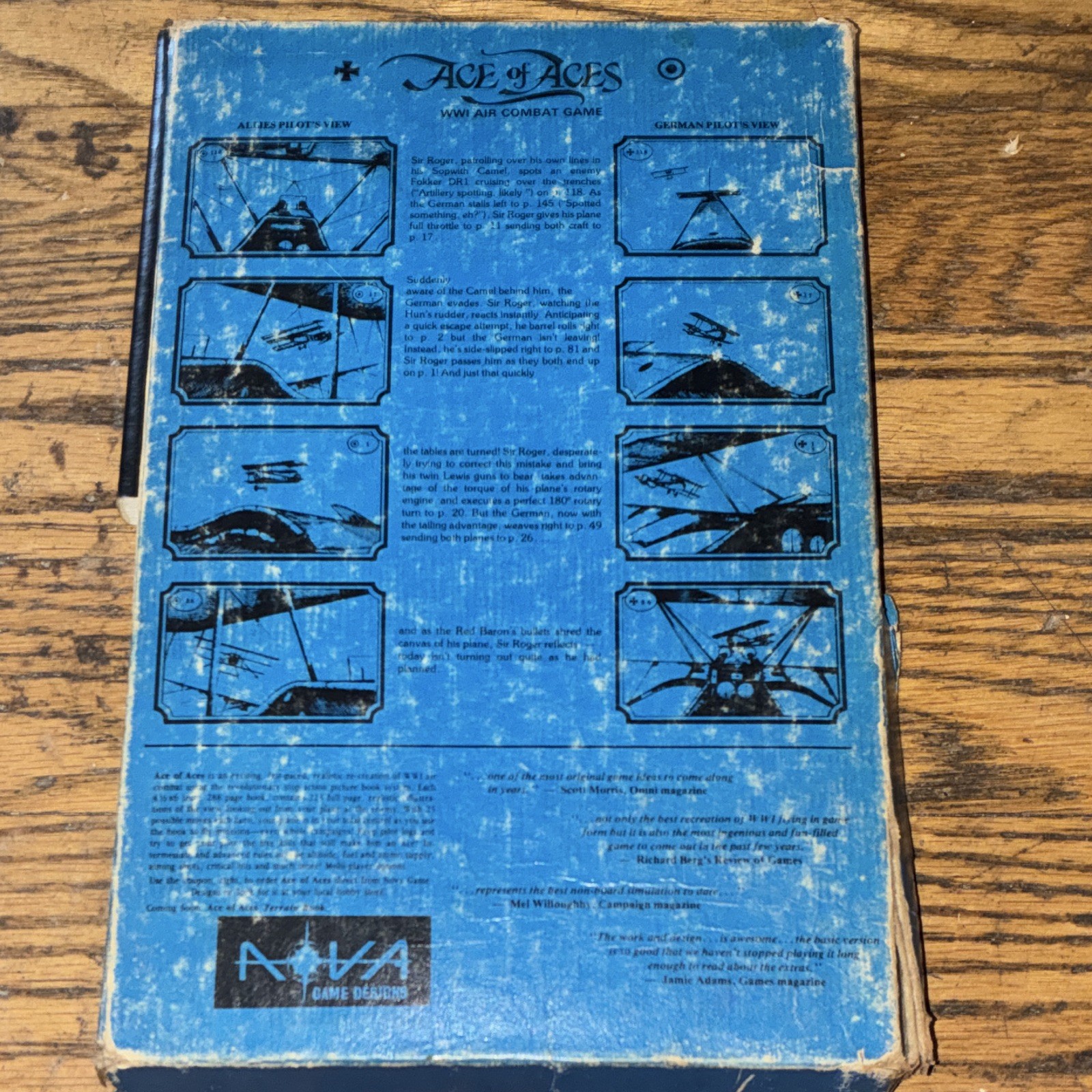 Nova Game Designs Ace of Aces WWI Air Combat War Game Powerhouse 1980 NOV002-80