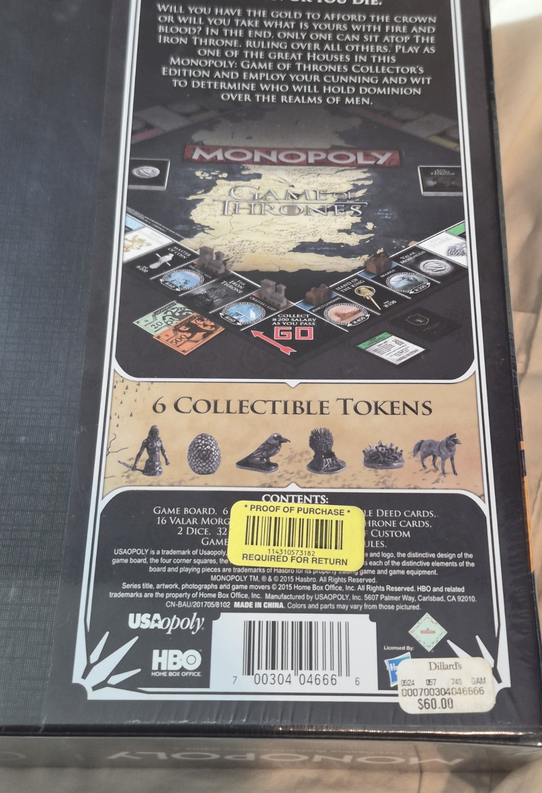 Monopoly Game of Thrones Collector’s Edition – Factory Sealed NEW