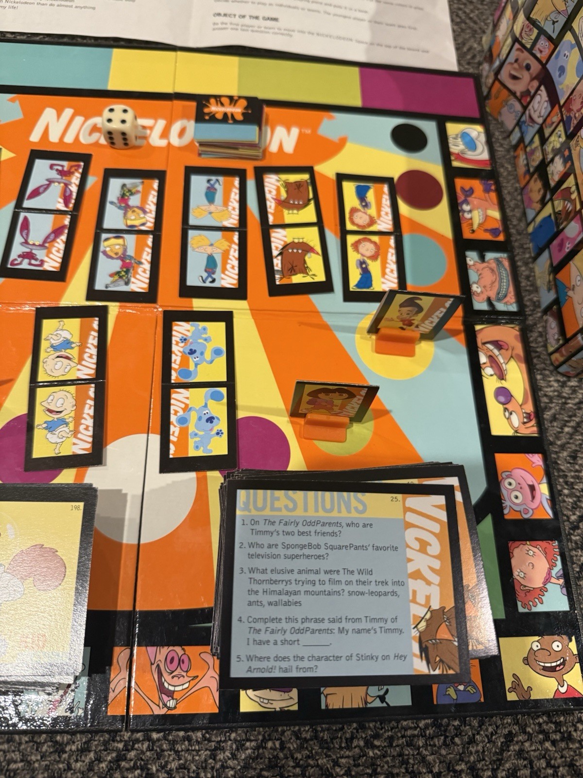 Nickelodeon Trivia Game Complete Tin Set Rugrats SpongeBob Hey Arnold See photos